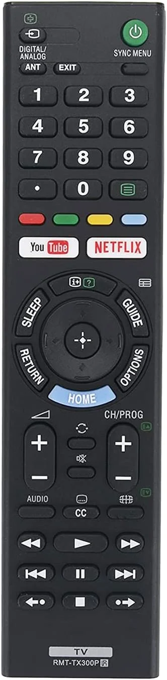 ریموت کنترل جایگزین ALLIMITY مدل RMT-TX300P مناسب برای تلویزیون های 4K سونی BRAVIA مدل های RMT-TX300B RMT-TX300U KD-65X7000E KD-55X7000E KD-49X7000E KD-43X7000E، مادون قرمز