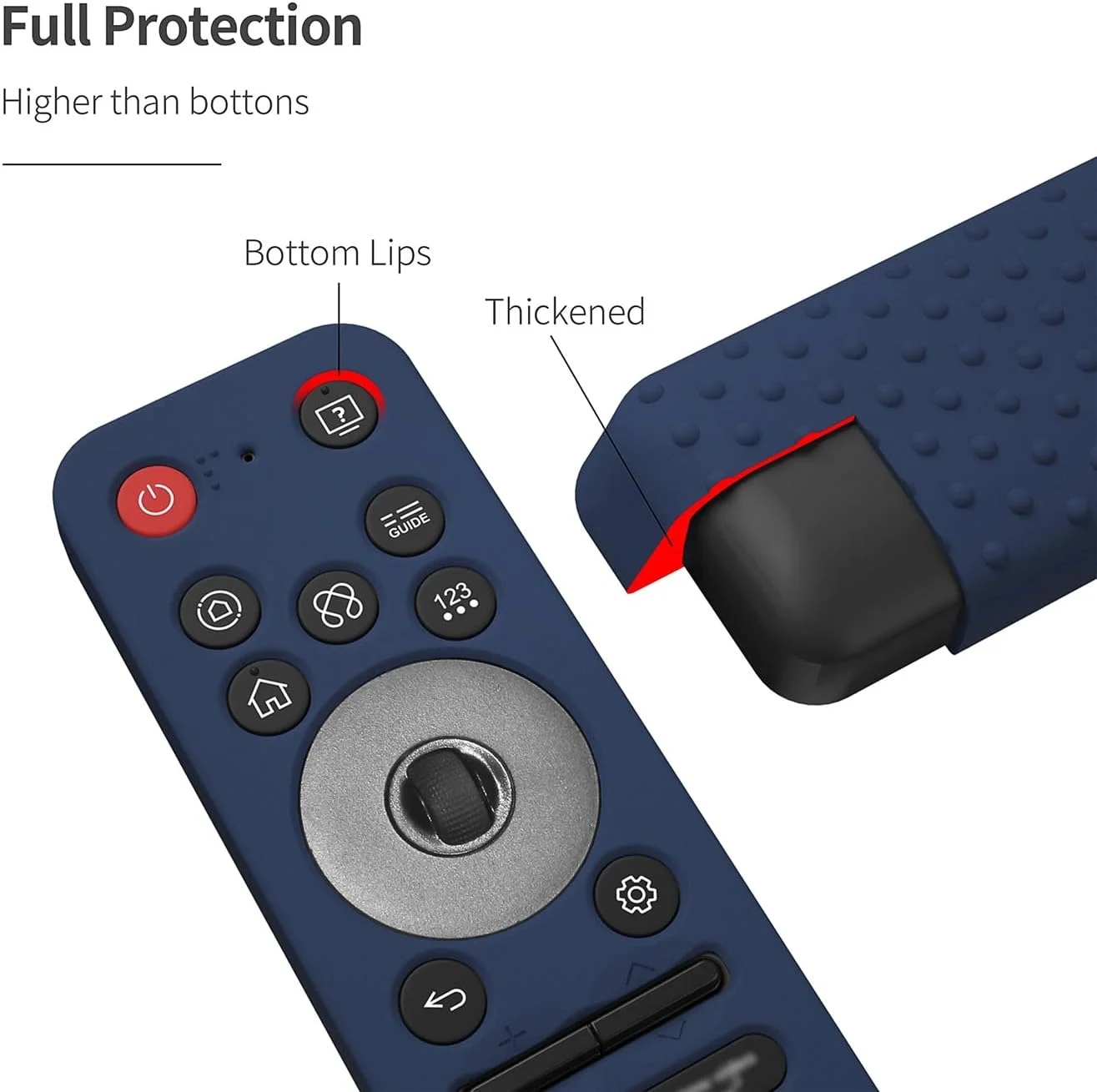 محافظ سیلیکونی ریموت کنترل AKSHFETH برای LG MR25GA، سازگار با تلویزیون های هوشمند OLED ال جی سری C5، B5، G5، M5 مدل 2025، همراه با بند (آبی تیره) محافظ سیلیکونی ریموت کنترل AKSHFETH برای LG MR25GA، سازگار با تلویزیون های هوشمند OLED ال جی سری C5، B5، G5، M5 مدل 2025، همراه با بند (آبی تیره)