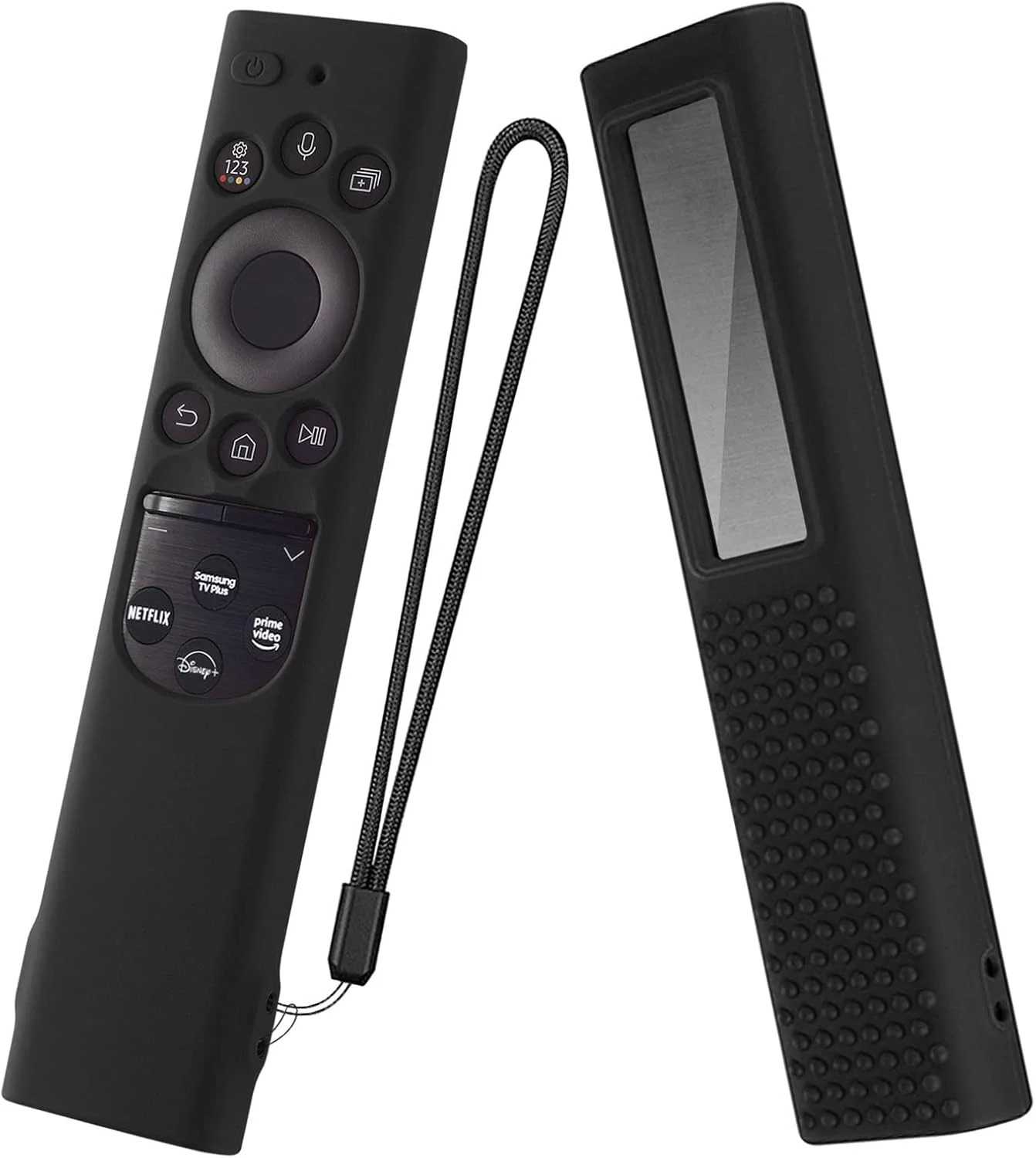 کاور سیلیکونی AKSHFETH برای کنترل از راه دور سلول خورشیدی تلویزیون هوشمند سامسونگ (مشکی)