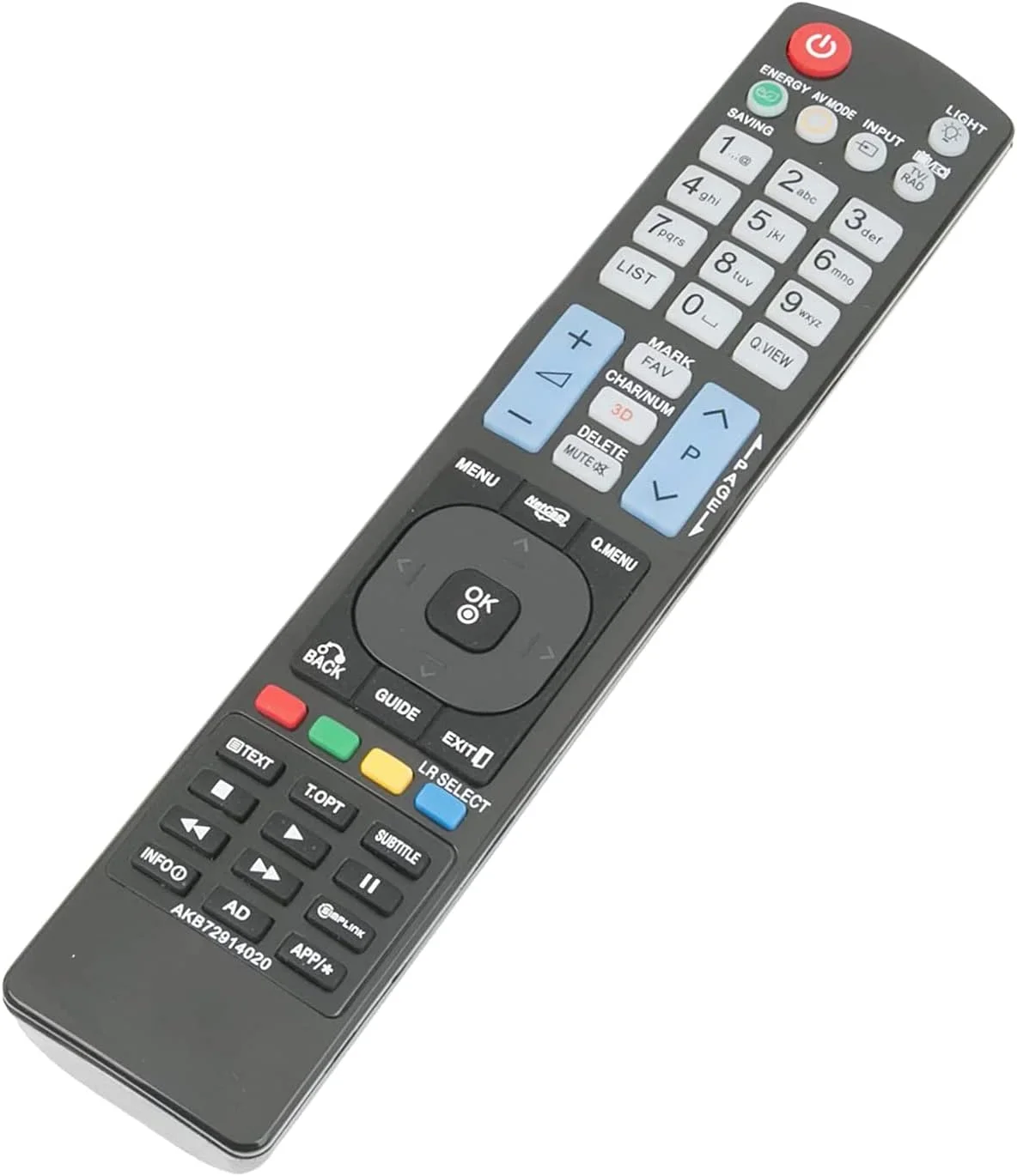 ریموت کنترل جایگزین Allimity AKB72914020 مناسب برای تلویزیون ال جی مدل های 55LW575S 50PZ550 52LD550 55LD650 55LE5400 55LE5500 55LEX8 32LE5400 42LD550 42LE5350 72LEX9 60LEX9 60LD550 60PK950 60PZ540 60PZ550 42LE5500