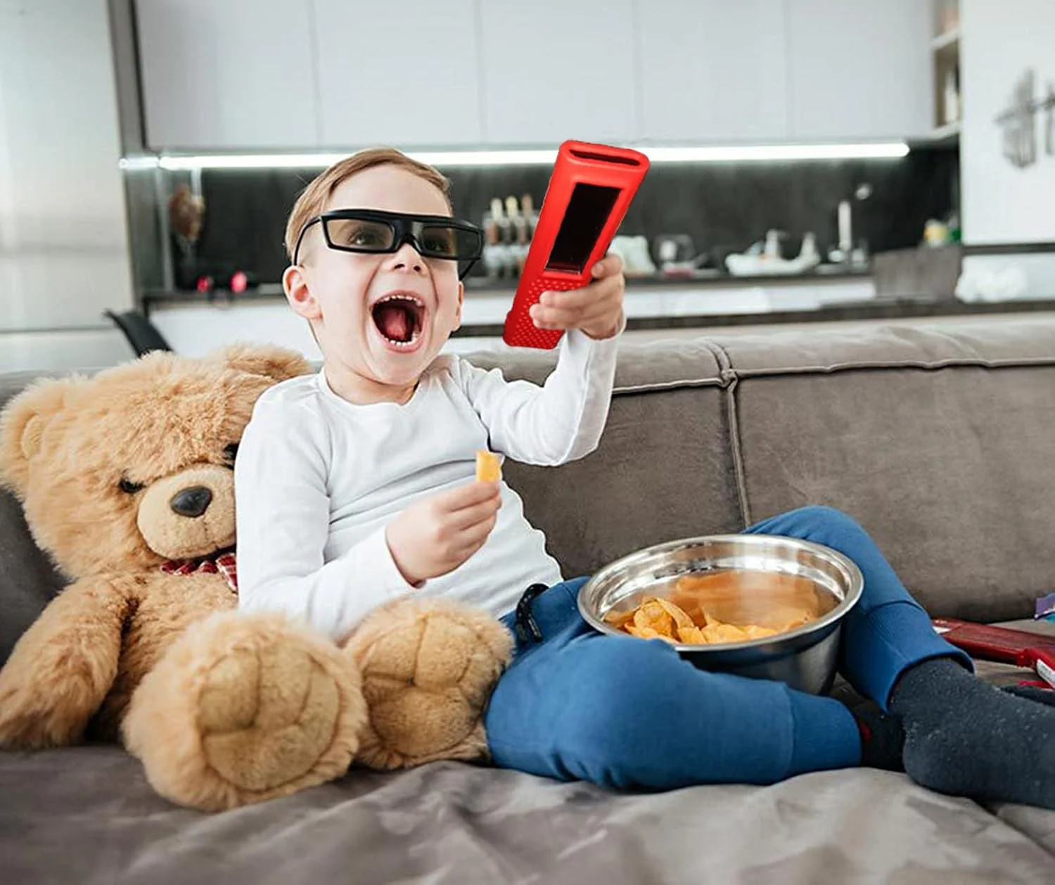 کاور سیلیکونی AKSHFETH برای کنترل از راه دور سلول خورشیدی تلویزیون هوشمند سامسونگ (مشکی)