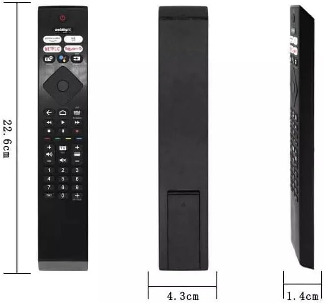 ریموت کنترل جایگزین با کنترل صوتی برای تلویزیون، LCD سازگار با PHILIPS RC4284502/01RP.