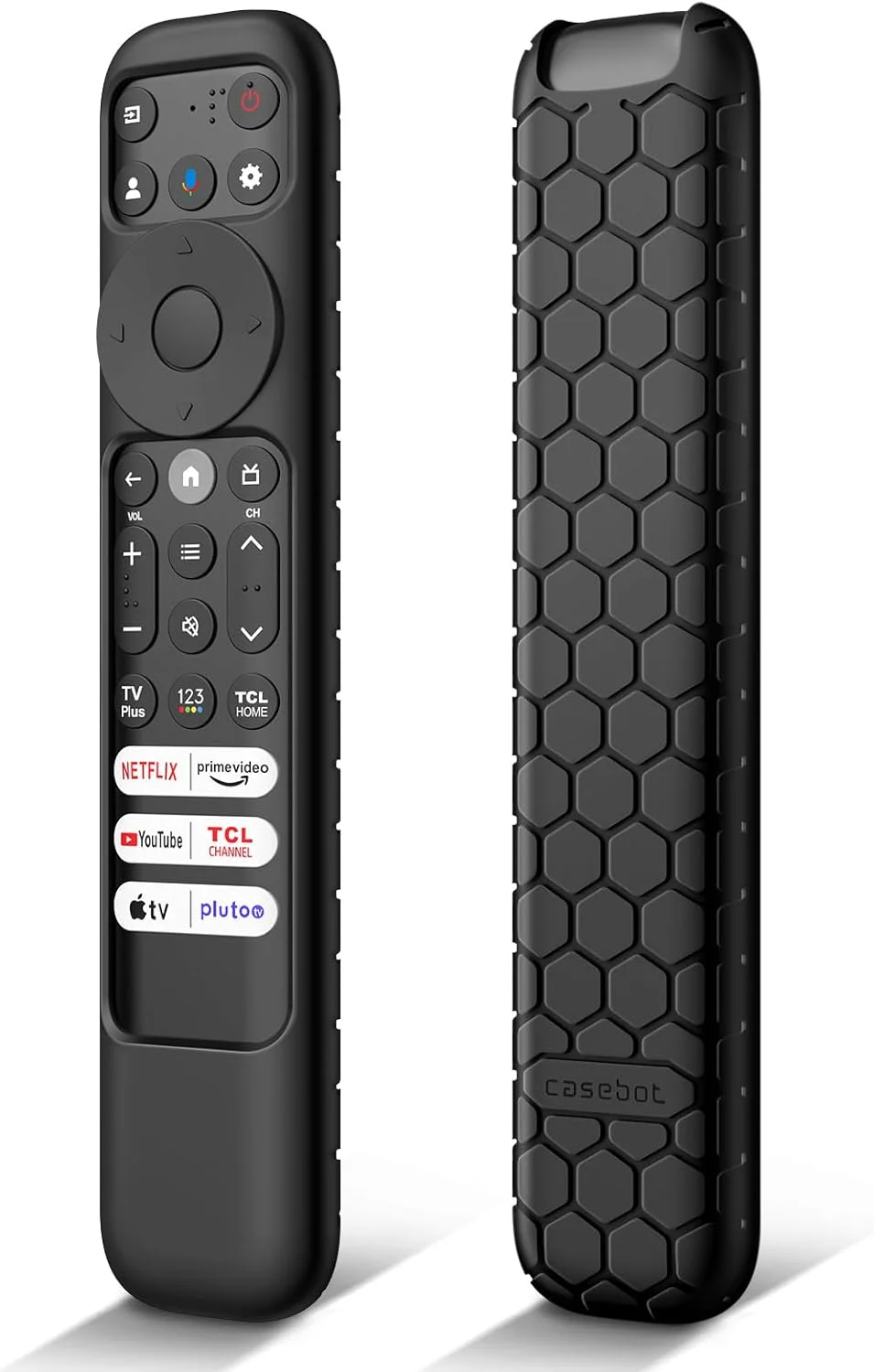 کیف محافظ Fintie برای ریموت کنترل صوتی TCL RC813 FMB1 / RC902V FMR1 / RC923 مدل 2023، کاور سیلیکونی سبک وزن ضد لغزش و ضد ضربه برای ریموت کنترل تلویزیون های هوشمند TCL سری Q6 Q7 QM8 S4 S3 گوگل، مشکی