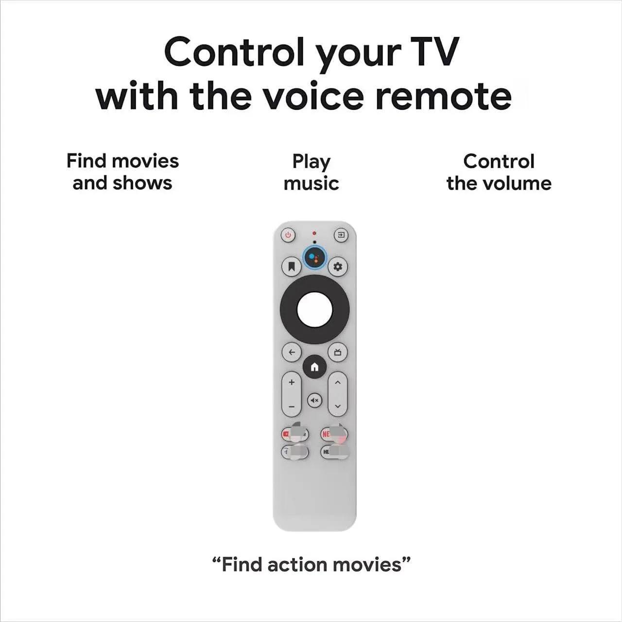 ریموت کنترل جایگزین صوتی ACEMAX مناسب برای اندروید تی وی 4K UHD استیک باکس onn مدل 100024646 100026240، گوگل استریمینگ باکس و گوگل پرو استریمینگ دیوایس