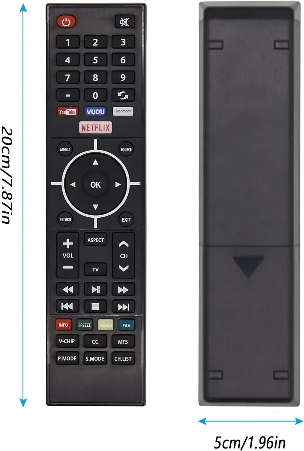 ریموت کنترل جایگزین NJALNKHM برای تلویزیون وستینگهاوس، ریموت کنترل تلویزیون هوشمند LED LCD HD 4K برای WE58UB4108 WE55UB4417 WD50UB4417 با کلیدهای میانبر Netflix، YouTube، VUDU، Pandora