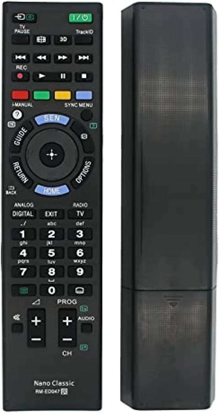 ریموت کنترل جایگزین نانو کلاسیک RM-ED047 سازگار با تلویزیون های ال سی دی/ال ای دی سونی براویا - بدون نیاز به تنظیمات