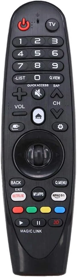 ریموت کنترل مادون قرمز جایگزین Nano Classic MR18BA سازگار با تلویزیون های هوشمند ال جی بدون عملکرد صوتی/عملکرد ماوس.