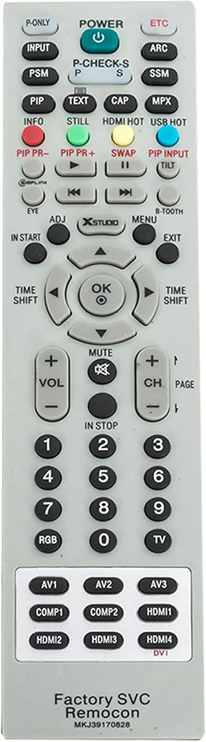 ریموت کنترل سرویس ریموکون کارخانه ای جایگزین MKJ39170828 سازگار با تلویزیون ال سی دی ال ای دی ال جی مدل های 42LM660T 42LM669S 42LM669T 42LM660T-ZA 42LM669T-ZC 62LM620S 62LM620T 62LM620T-ZB 47LM670S 47LM670T-ZA