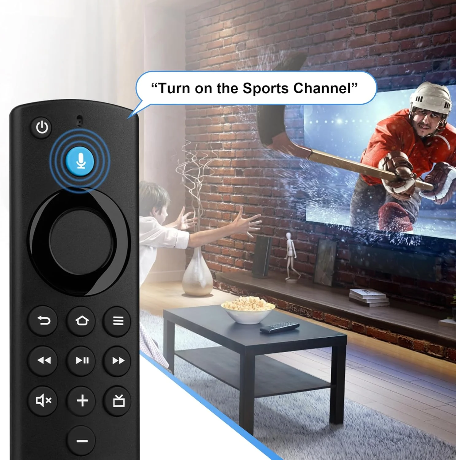 ریموت کنترل جایگزین LoLaSta مناسب برای AMZ Smart TVs Stick (نسل دوم/سوم)، برای Smart TVs Cube (نسل اول/دوم/سوم)، برای AMZ Smart TVs Stick Lite/4K M