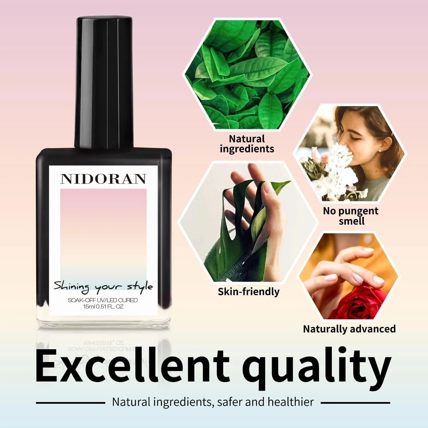 لاک ژل نیتاکو، 15 میلی لیتر، لاک ژل مشکی، لاک ناخن LED، مانیکور ناخن، هنر ناخن DIY سالن در خانه لاک ژل نیتاکو، 15 میلی لیتر، لاک ژل مشکی، لاک ناخن LED، مانیکور ناخن، هنر ناخن DIY سالن در خانه