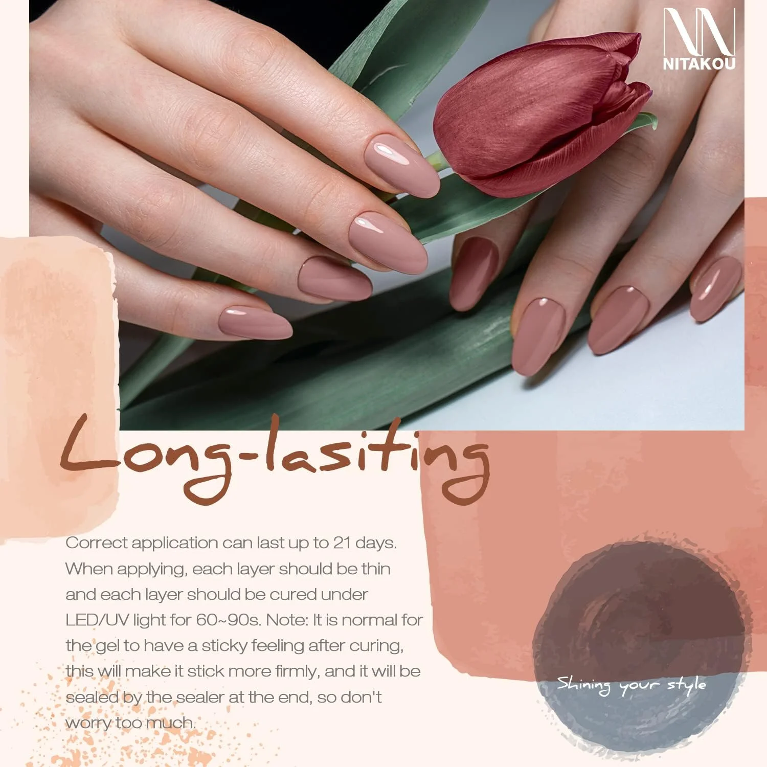 کیت لاک ژل نیتاکو با دستگاه LED 86 واتی، 8 عدد لاک ژل سری رنگ های نود به همراه بیس و تاپ کت برای ست مبتدی طراحی ناخن و مانیکور در خانه کیت لاک ژل نیتاکو با دستگاه LED 86 واتی، 8 عدد لاک ژل سری رنگ های نود به همراه بیس و تاپ کت برای ست مبتدی طراحی ناخن و مانیکور در خانه