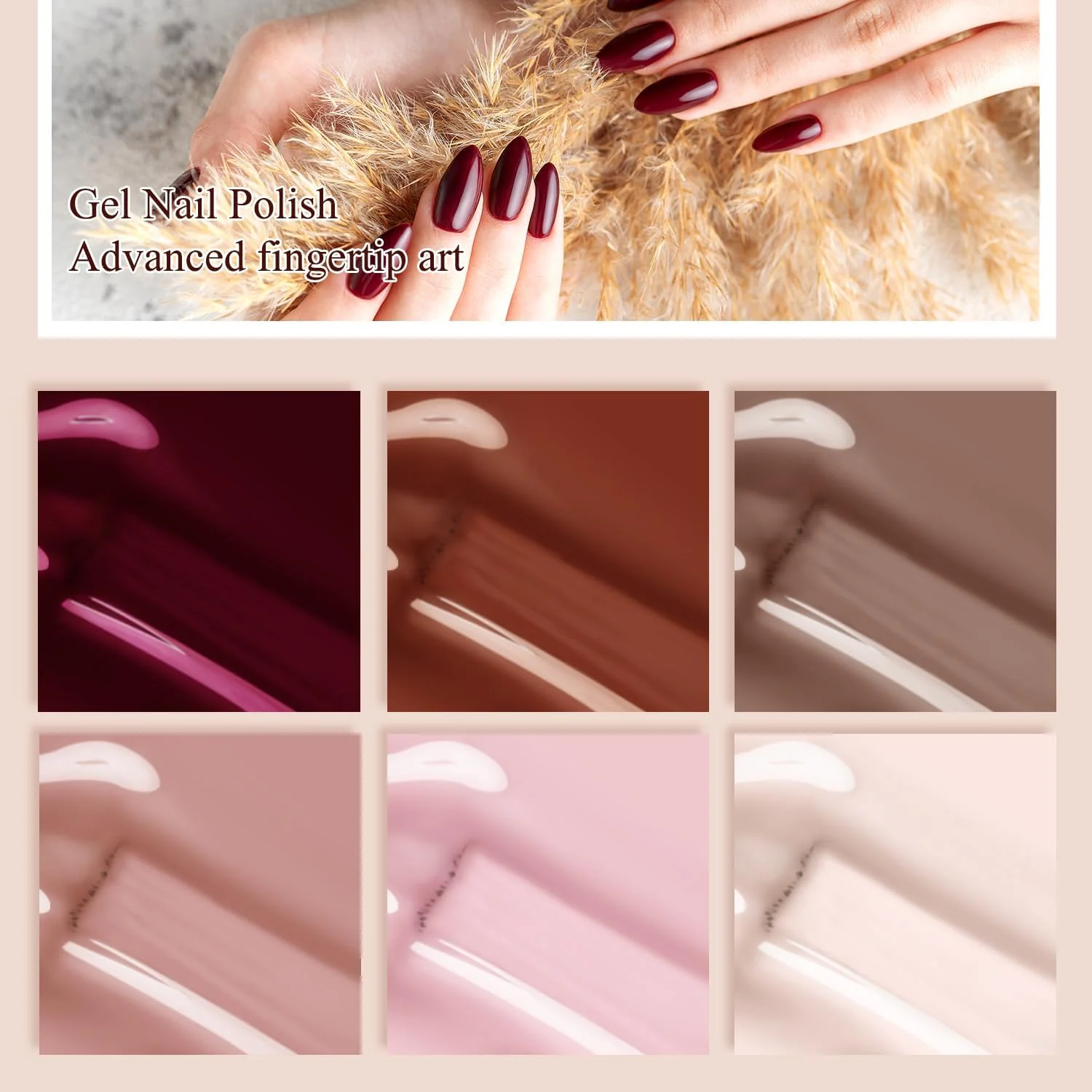 ست لاک ژل نیتاکو، 6 رنگ، کیت لاک ژل مجموعه رنگ های نود، لاک ژل LED/UV ست لاک ژل نیتاکو، 6 رنگ، کیت لاک ژل مجموعه رنگ های نود، لاک ژل LED/UV