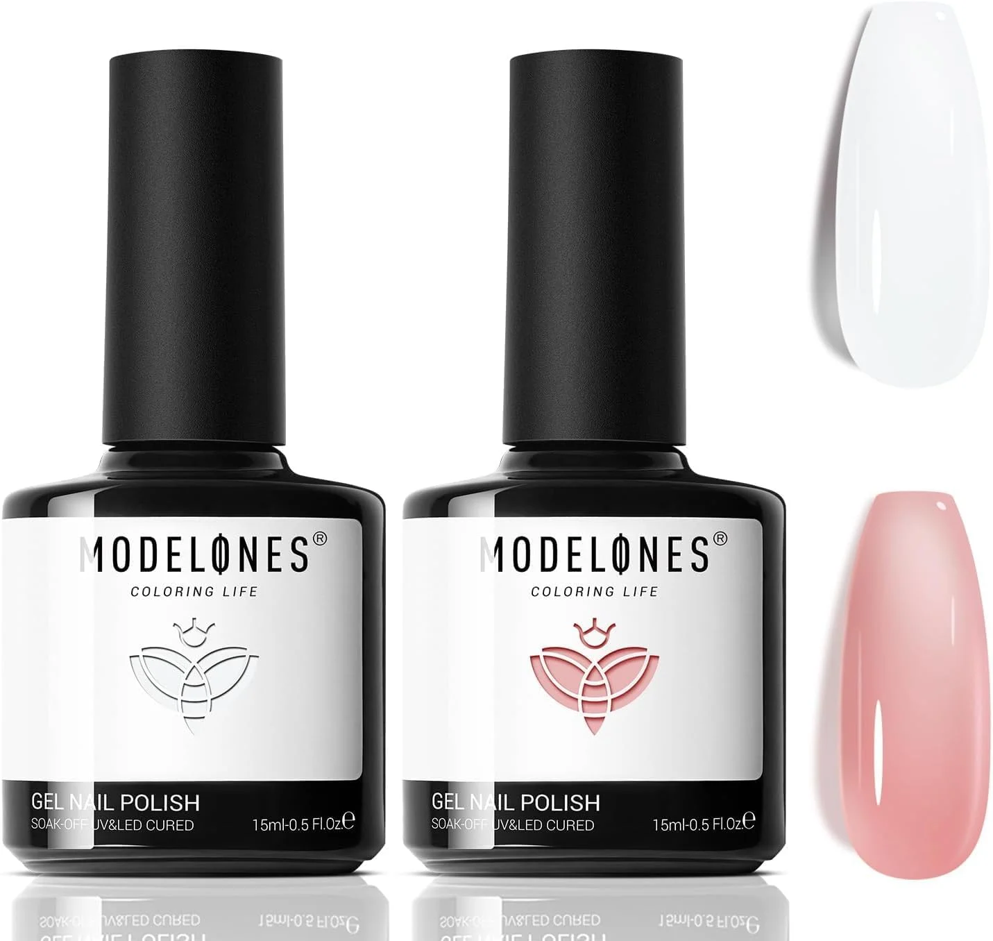 ست لاک ژل مدلونز 2 عددی 15 میلی لیتری، مانیکور فرانسوی سفید، صورتی، ژله ای، لاک ژل نیمه شفاف، مناسب طراحی ناخن در خانه برای بانوان و دختران ست لاک ژل مدلونز 2 عددی 15 میلی لیتری، مانیکور فرانسوی سفید، صورتی، ژله ای، لاک ژل نیمه شفاف، مناسب طراحی ناخن در خانه برای بانوان و دختران