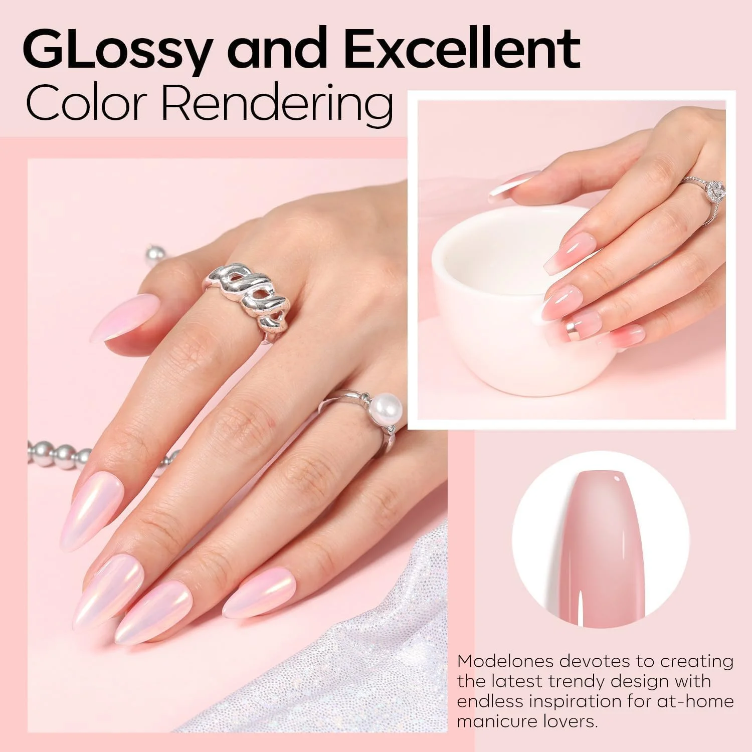 ست لاک ژل مدلونز 2 عددی 15 میلی لیتری، مانیکور فرانسوی سفید، صورتی، ژله ای، لاک ژل نیمه شفاف، مناسب طراحی ناخن در خانه برای بانوان و دختران ست لاک ژل مدلونز 2 عددی 15 میلی لیتری، مانیکور فرانسوی سفید، صورتی، ژله ای، لاک ژل نیمه شفاف، مناسب طراحی ناخن در خانه برای بانوان و دختران