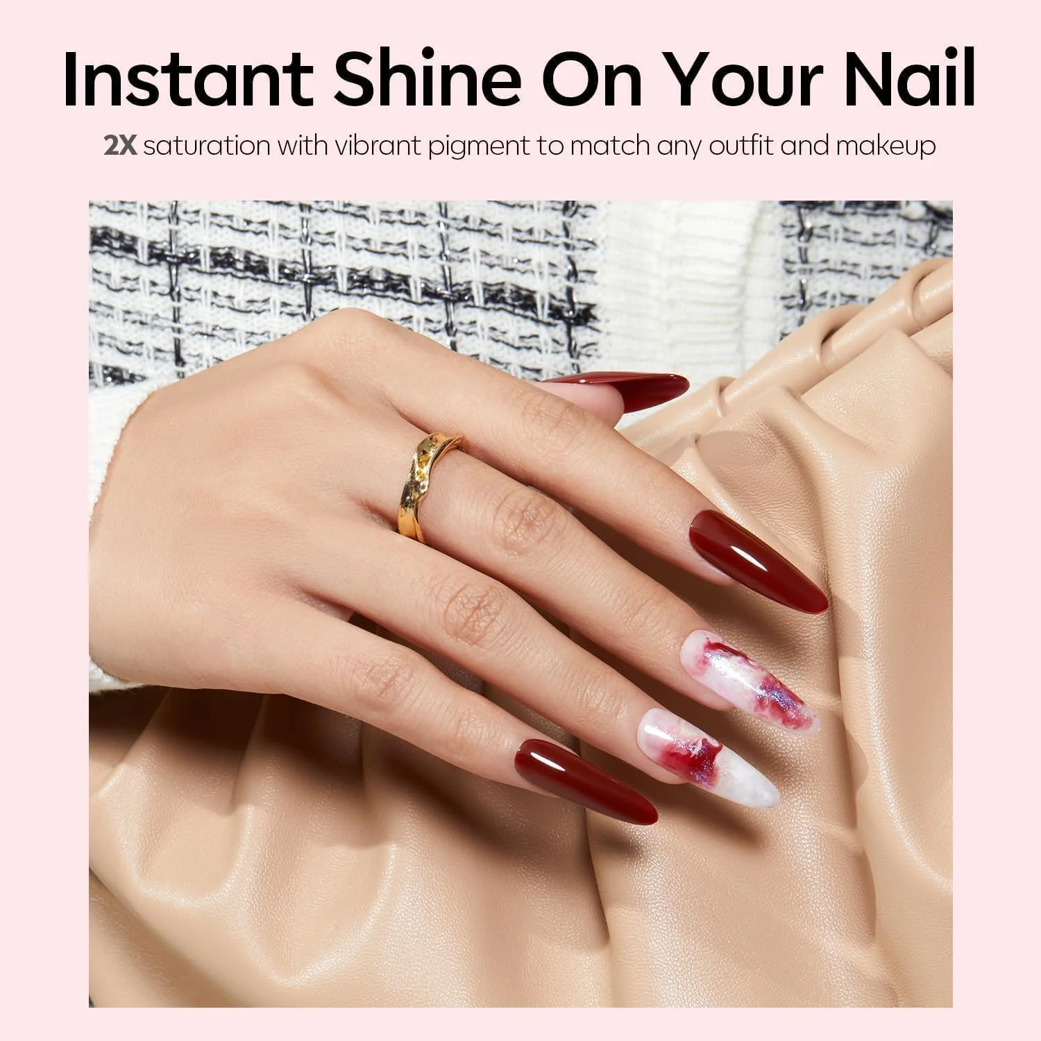 لاک ژل قرمز بورگاندی Modelones، 15 میلی لیتر، لاک ناخن قرمز، لاک ژل رز تیره بورگاندی روشن، لاک ژل خیساندنی، هنر ناخن، مانیکور، هدیه DIY سالن زنانه