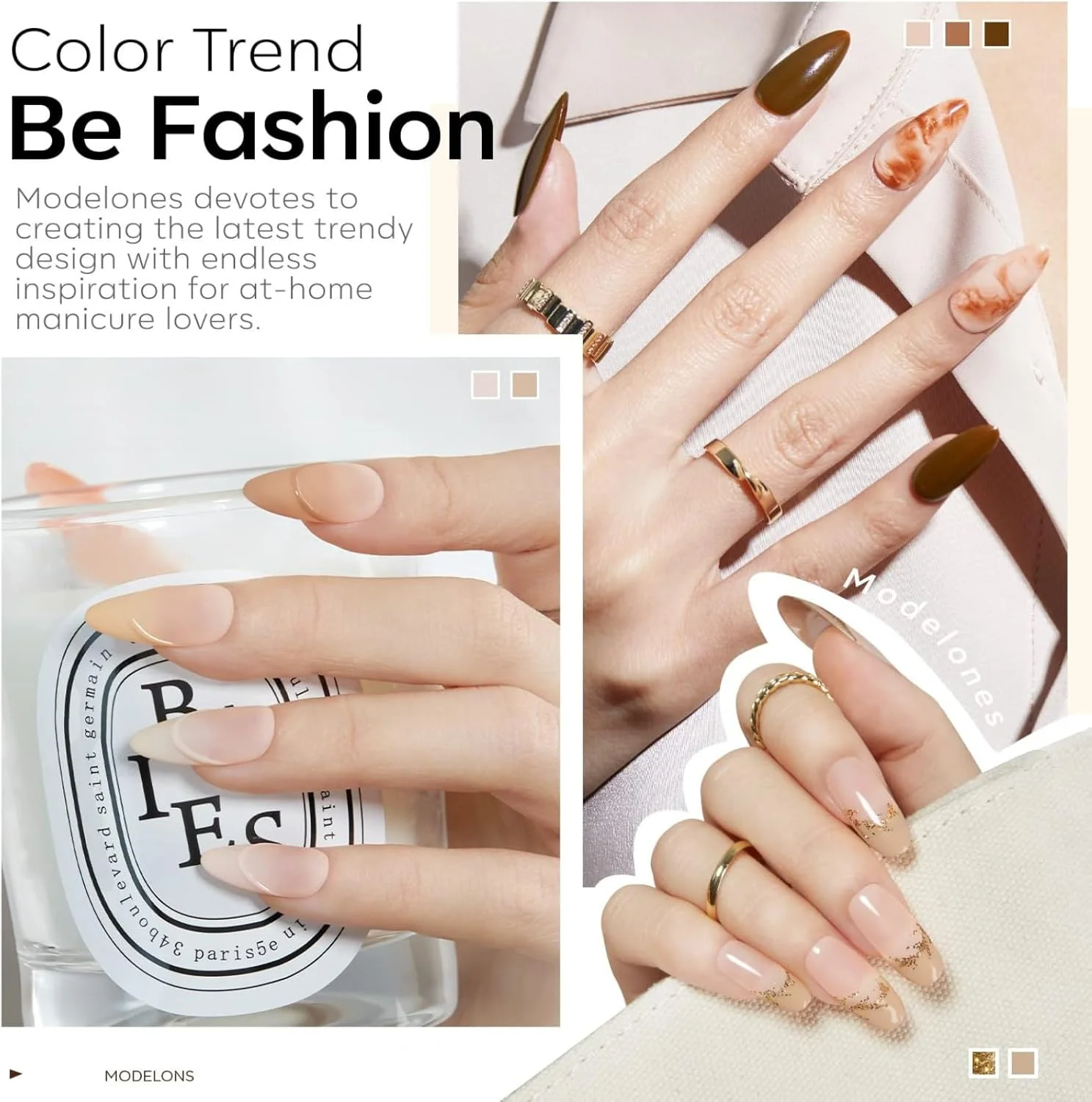 ست لاک ژل Modelones - 6 رنگ محبوب صورتی کالباسی، سفید، مناسب تمام فصول، رنگ های خنثی پوست قهوه ای، ست لاک ژل LED برای مانیکور فرانسوی، غوطه وری ژل، هدیه خانگی ست لاک ژل Modelones - 6 رنگ محبوب صورتی کالباسی، سفید، مناسب تمام فصول، رنگ های خنثی پوست قهوه ای، ست لاک ژل LED برای مانیکور فرانسوی، غوطه وری ژل، هدیه خانگی