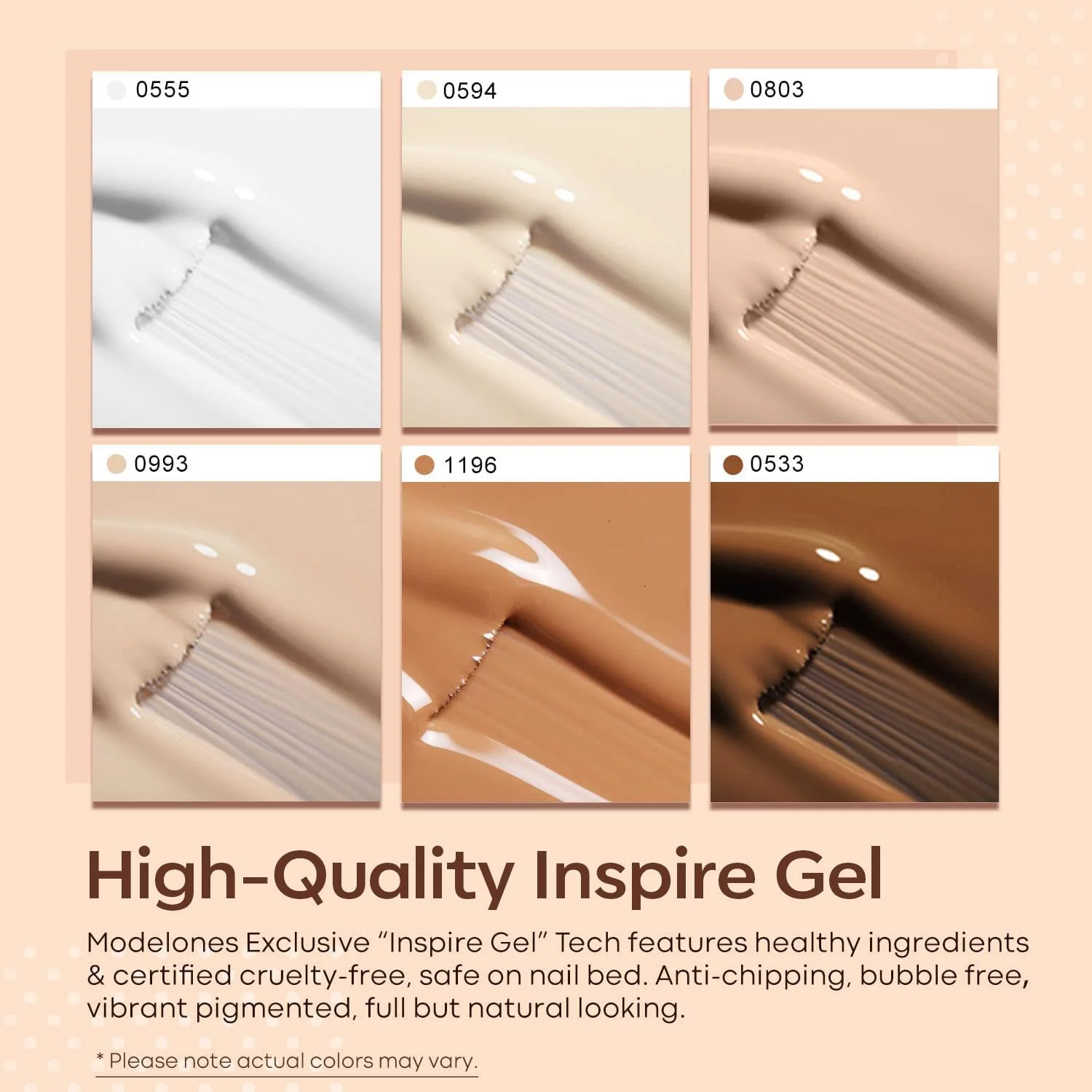 ست لاک ژل Modelones - 6 رنگ محبوب صورتی کالباسی، سفید، مناسب تمام فصول، رنگ های خنثی پوست قهوه ای، ست لاک ژل LED برای مانیکور فرانسوی، غوطه وری ژل، هدیه خانگی ست لاک ژل Modelones - 6 رنگ محبوب صورتی کالباسی، سفید، مناسب تمام فصول، رنگ های خنثی پوست قهوه ای، ست لاک ژل LED برای مانیکور فرانسوی، غوطه وری ژل، هدیه خانگی