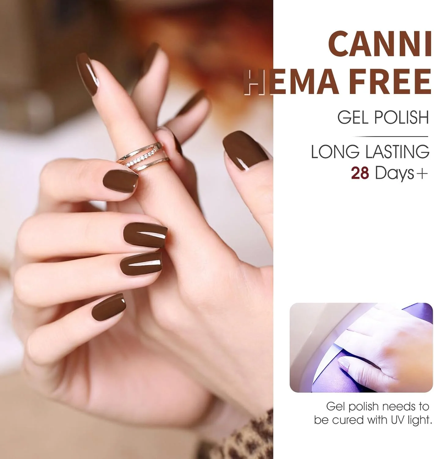 لاک ژل قهوه ای Nude CANNI - ست لاک ژل 6 رنگ 9 میلی لیتری رنگ پوست قهوه ای، Nude، شاه بلوط برشته شده، بژ خاکی، مناسب مانیکور DIY ناخن در سالن زمستانی لاک ژل قهوه ای Nude CANNI - ست لاک ژل 6 رنگ 9 میلی لیتری رنگ پوست قهوه ای، Nude، شاه بلوط برشته شده، بژ خاکی، مناسب مانیکور DIY ناخن در سالن زمستانی