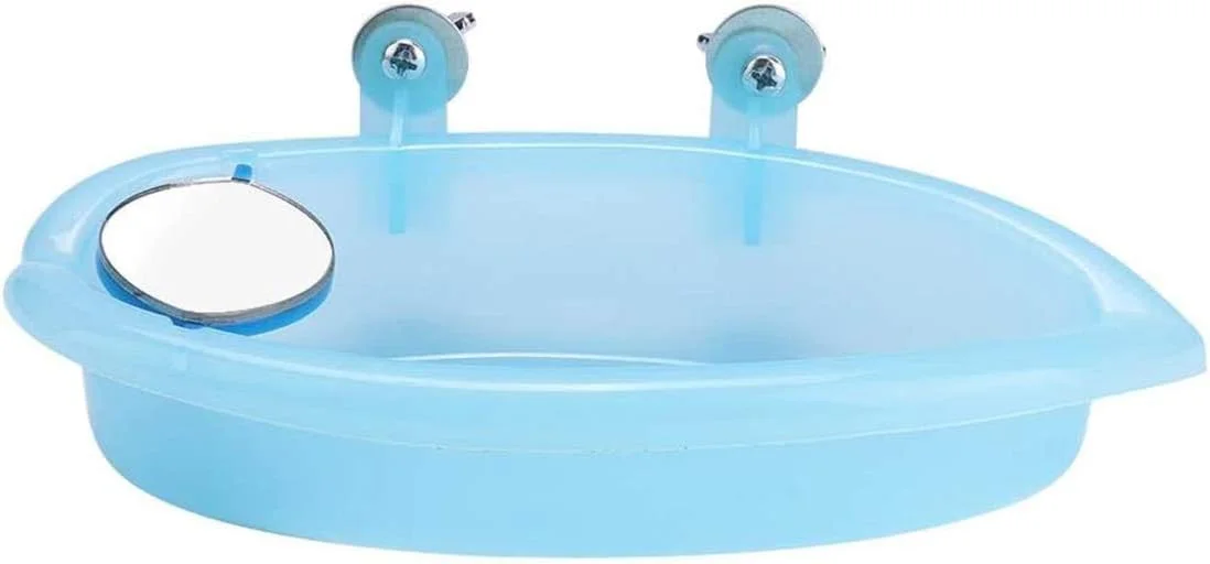 حمام طوطی حیوانات خانگی، وان حمام پرنده با آینه و اسباب بازی سینک، کاسه تغذیه حمام دوش پرنده، حمام پرنده پلاستیکی برای طوطی های کوچک تا متوسط حمام طوطی حیوانات خانگی، وان حمام پرنده با آینه و اسباب بازی سینک، کاسه تغذیه حمام دوش پرنده، حمام پرنده پلاستیکی برای طوطی های کوچک تا متوسط