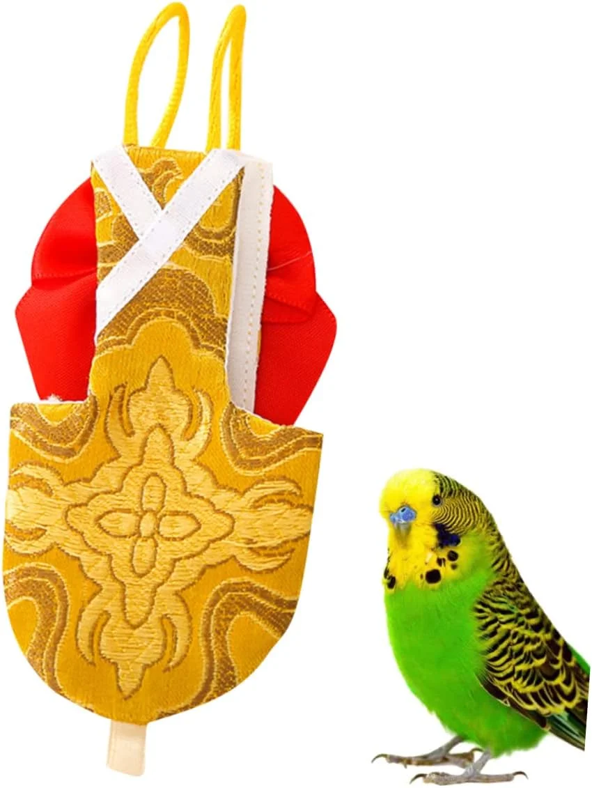 لباس پرواز طوطی، پوشک طوطی، لوازم پرندگان، پوشک پرنده، لباس پرواز حیوانات خانگی، شلوار پرنده، لباس پرنده خانگی، لباس پرواز زرد رنگ Xuan Feng نایلونی