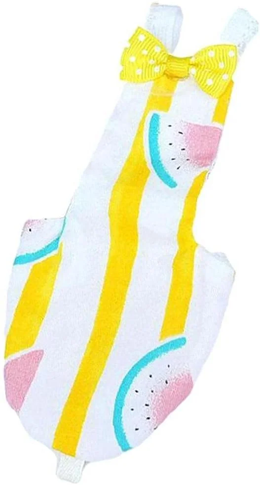 پوشک پرنده خانگی PAKEY، 1 عدد، پوشک قابل شستشو، پوشک جیبی مدفوع قابل استفاده مجدد برای طوطی، کبوتر، ماکائو، مرغ عشق، عروس هلندی، طرح هندوانه سایز L