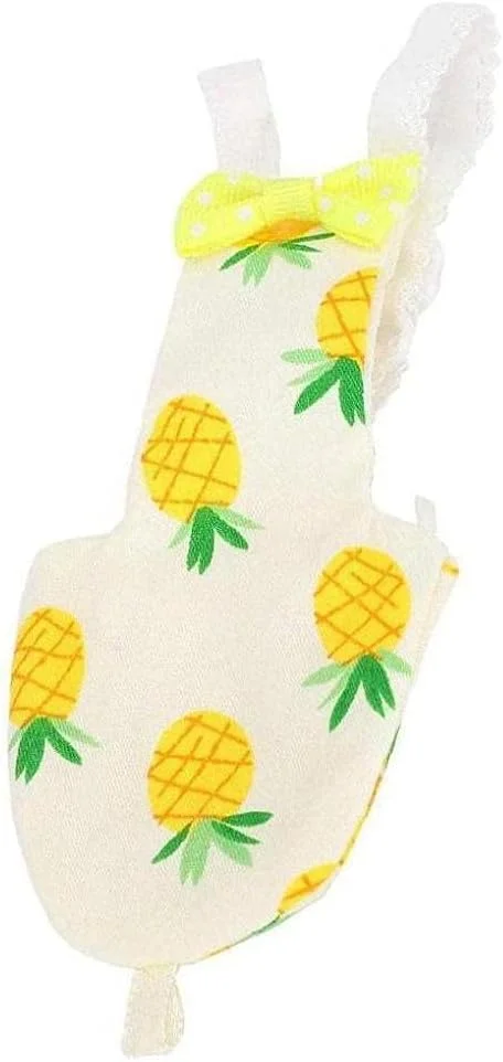 پوشک پرنده پاکی، لباس پرواز، آستر قابل شستشو و استفاده مجدد، لباس محافظ طوطی با لایه داخلی ضد آب، طرح آناناس زیبا