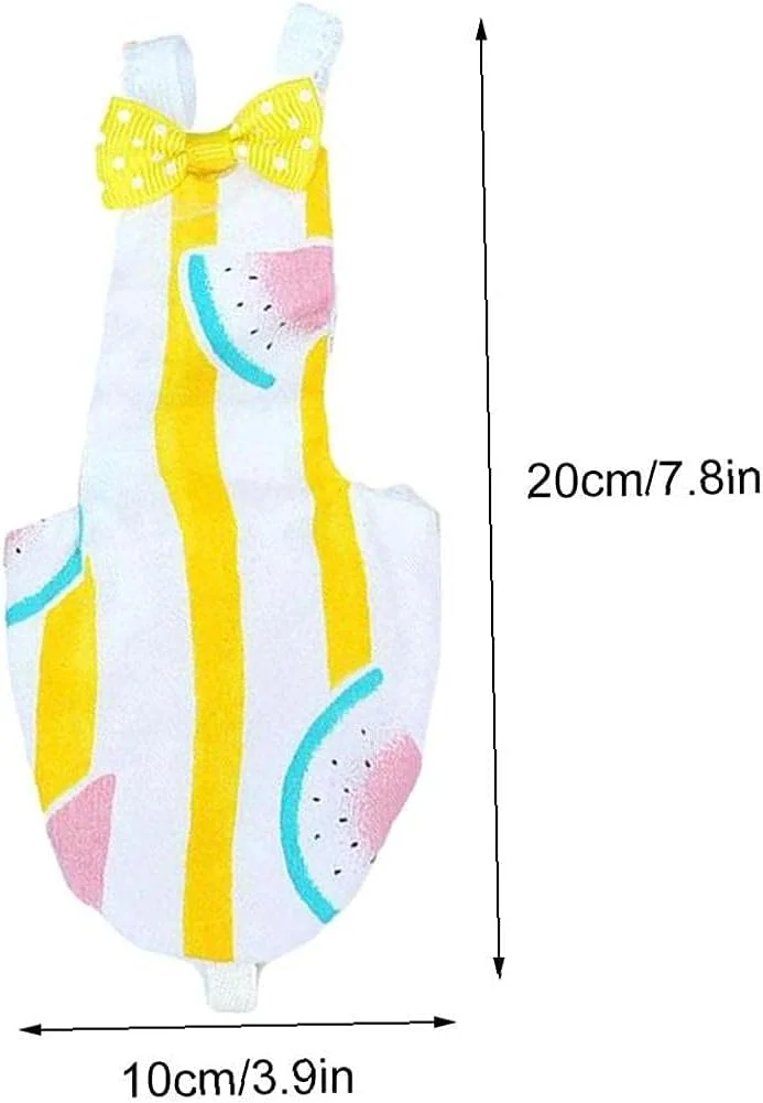 پوشک پرنده خانگی PAKEY، 1 عدد، پوشک قابل شستشو، پوشک جیبی مدفوع قابل استفاده مجدد برای طوطی، کبوتر، ماکائو، مرغ عشق، عروس هلندی، طرح هندوانه سایز L