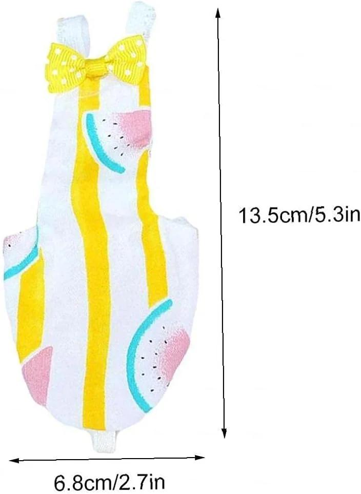 پوشک پرنده پاکی، لباس پرواز پوشیدنی و قابل شستشو برای طوطی برزیلی، مرغ عشق، عروس هلندی، کبوتر، حیوانات خانگی کوچک و متوسط - طرح هندوانه