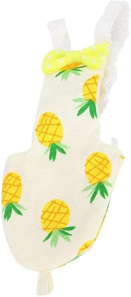 پوشک پرنده PAKEY، لباس پرواز، آستر قابل شستشو و استفاده مجدد، لباس محافظ برای طوطی با لایه داخلی ضد آب، طرح آناناس زیبا