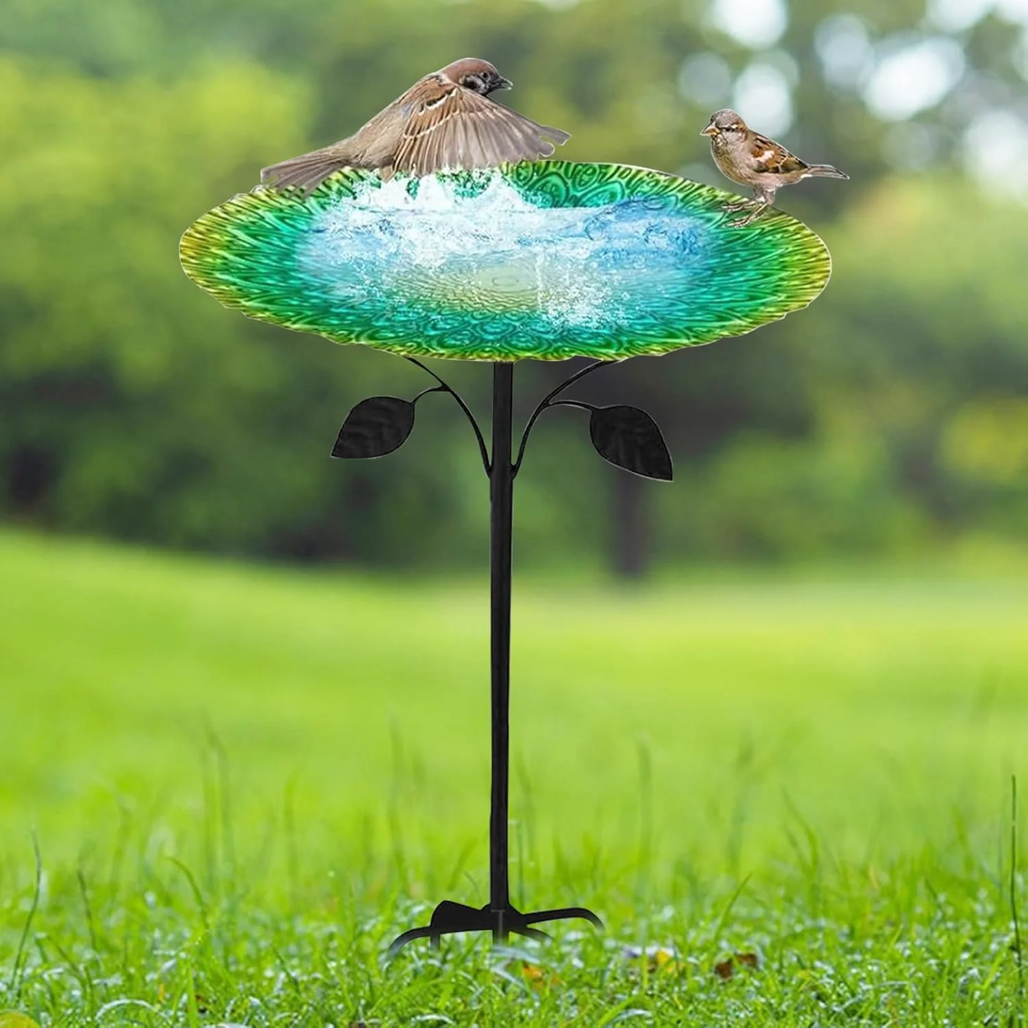 حوضچه و ظرف غذای پرندگان، حوضچه و ظرف غذای فلزی بیرونی پرندگان، ظرف غذای چند منظوره طوطی، لوازم حیوانات خانگی برای بالکن، چمن، پاسیو، حیاط و باغ