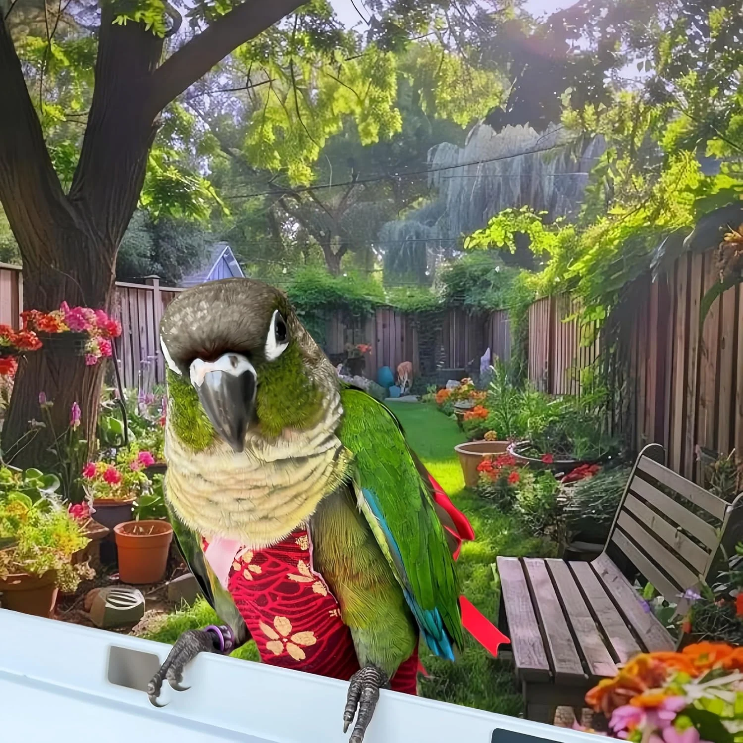 ست پوشک پرنده Magnoloran، 2 عدد، همراه با بند پرواز 2 متری، پوشک طوطی با لایه داخلی ضد آب برای عروس هلندی، مرغ عشق، کانور، پاراکیت، لاوبرد - قرمز و آبی تیره طرح شکوفه ست پوشک پرنده Magnoloran، 2 عدد، همراه با بند پرواز 2 متری، پوشک طوطی با لایه داخلی ضد آب برای عروس هلندی، مرغ عشق، کانور، پاراکیت، لاوبرد - قرمز و آبی تیره طرح شکوفه