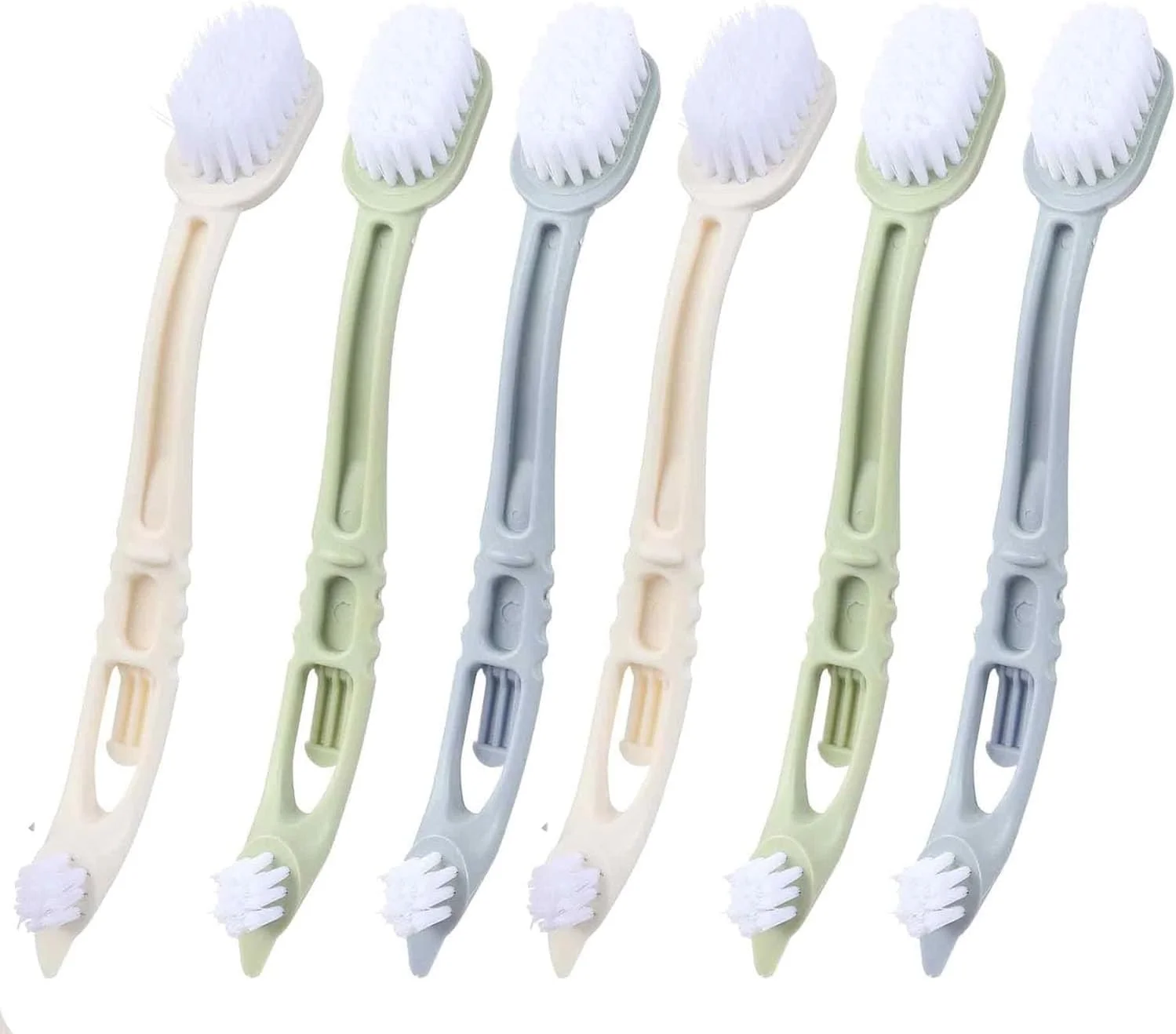 برس تمیز کننده قفس پرنده Maommadio با دو سر برس پلاستیکی و دسته بلند (بسته 6 عددی) برس تمیز کننده قفس پرنده Maommadio با دو سر برس پلاستیکی و دسته بلند (بسته 6 عددی)