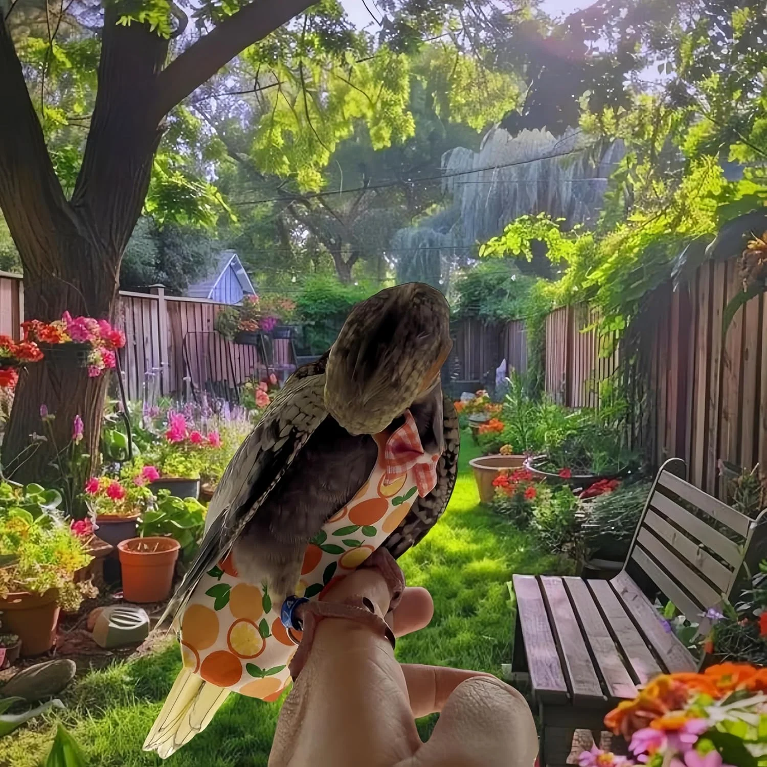 ست 5 عددی پوشک پرنده Magnoloran، لباس پرواز و مهار پرنده، پوشک قابل استفاده مجدد طوطی با لایه داخلی ضد آب، لباس ادرار شویی زیبا برای عروس هلندی، کانور، مرغ عشق، ماکائو، پاراکیت و مرغ عشق، سایز S