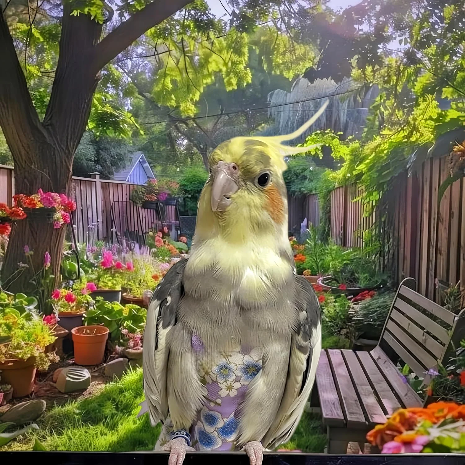 ست لباس پرواز و پوشک پرنده ماگنولوران، 2 تکه، همراه با بند پرواز 80 اینچی، پوشک قابل استفاده مجدد طوطی با لایه داخلی ضد آب، مناسب برای عروس هلندی، مرغ عشق، کانور، پاراکیت و لاوبرد - قرمز و بنفش