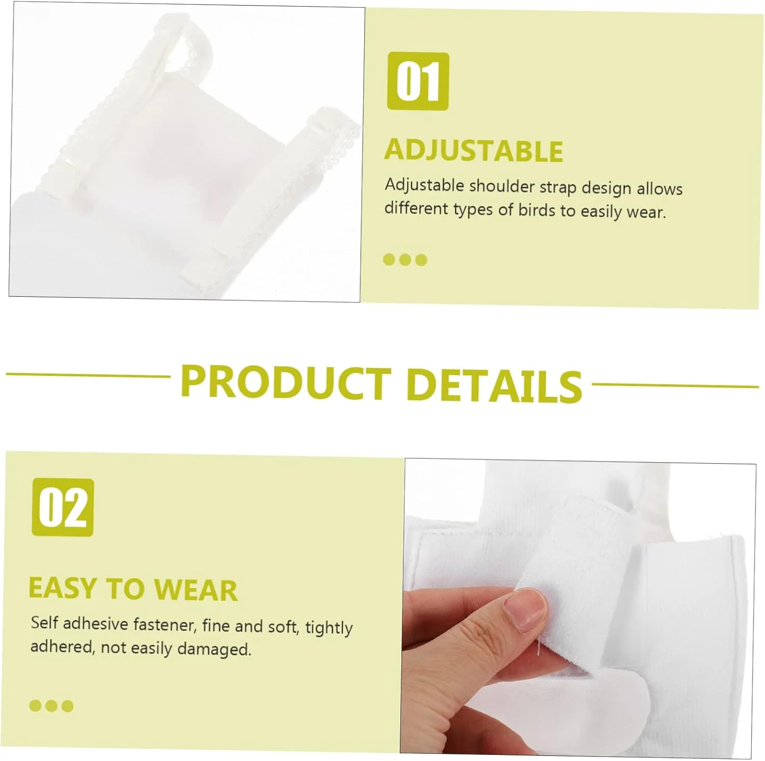 5 عدد پوشک پرنده پرواز لباس پرواز پوشک طوطی برای لباس پرندگان پنبه تزئینی