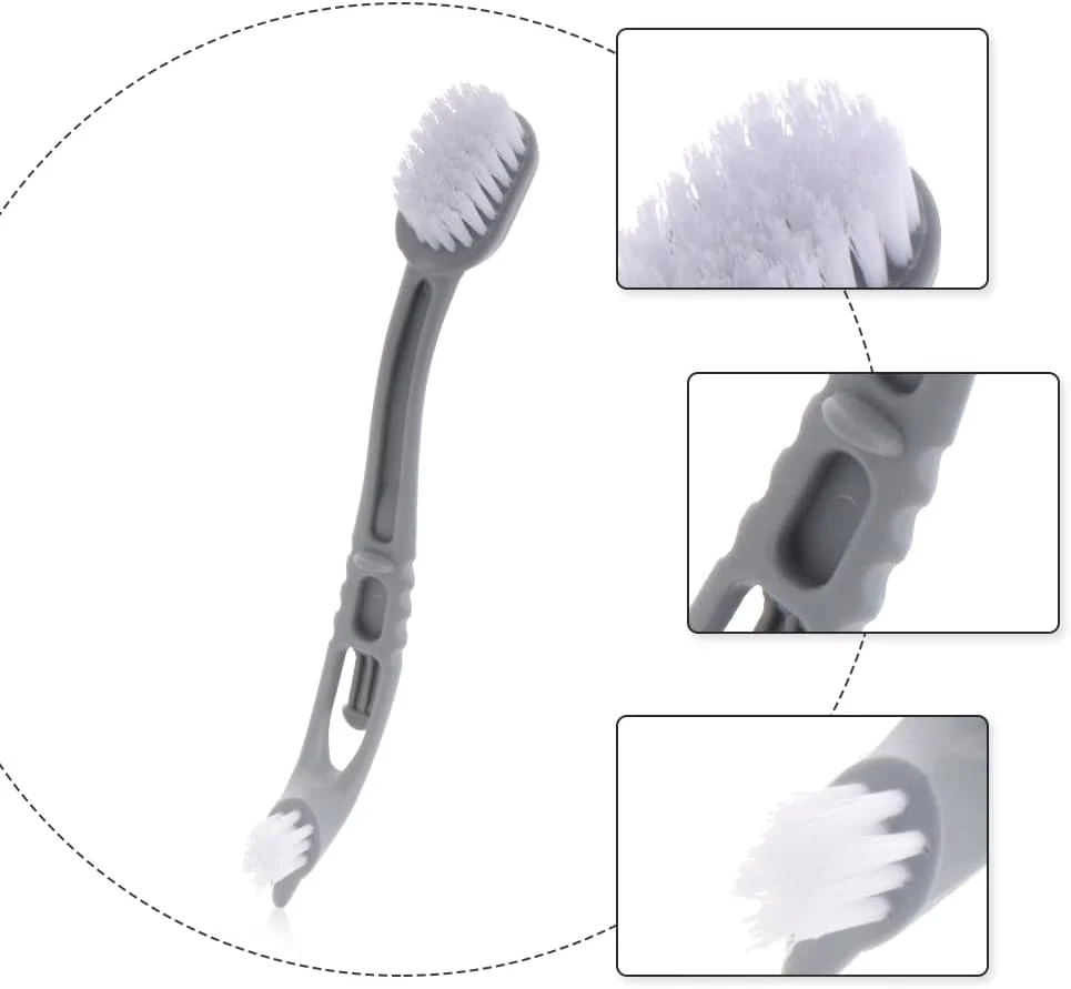 مجموعه 3 عددی برس تمیز کننده قفس پرنده DQITJ با دو سر برس و دسته بلند، ابزاری برای قفس های طوطی، میله های نشیمن و لانه های پرندگان