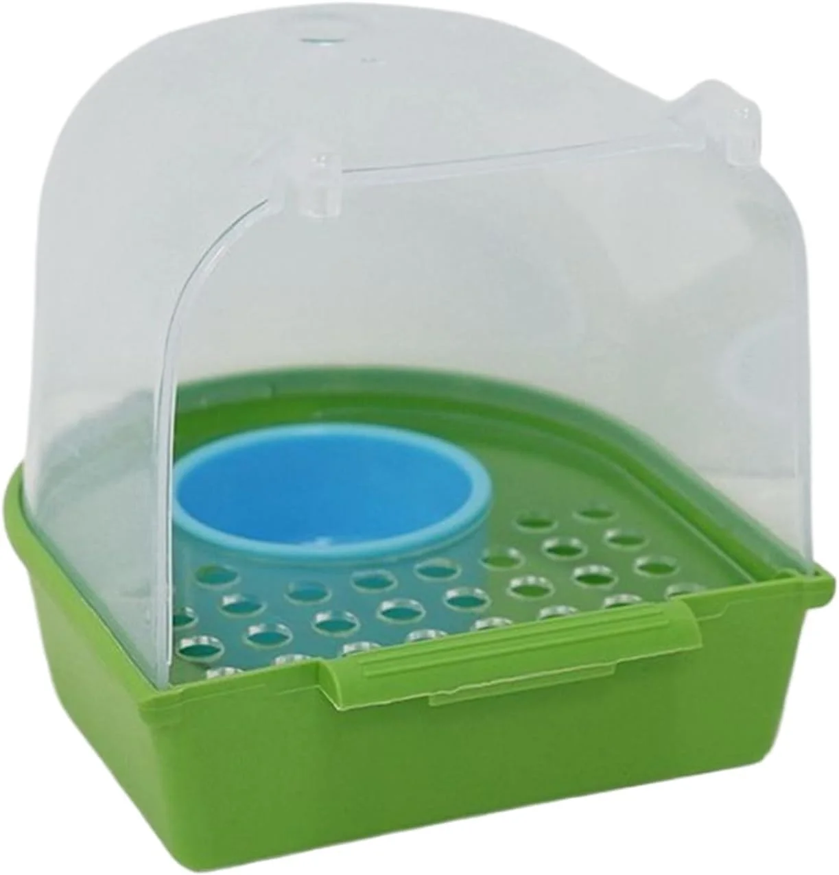 قفس حمام پرنده | ظرف غذای شفاف ضد ریزش، وان حمام طوطی | برای تغذیه قناری، طوطی راهب، طوطی های باغی، مناسب فضای داخلی و خارجی خانه و باغ قفس حمام پرنده | ظرف غذای شفاف ضد ریزش، وان حمام طوطی | برای تغذیه قناری، طوطی راهب، طوطی های باغی، مناسب فضای داخلی و خارجی خانه و باغ