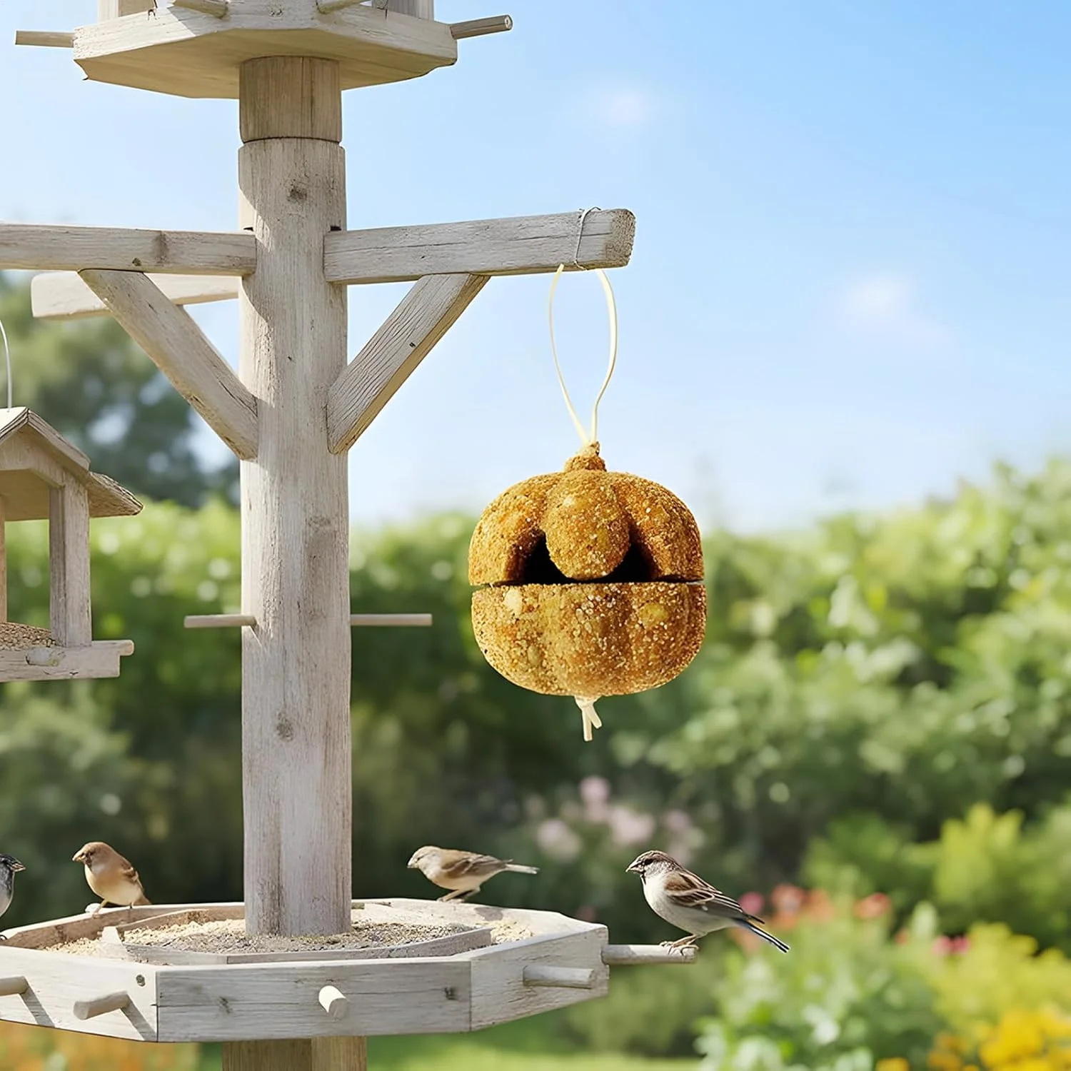 تشویقی پرندگان | اسباب بازی جویدنی برای حیوانات خانگی، طوطی | اسباب بازی جویدنی طبیعی طرح کدو تنبل، مناسب برای قناری، خوکچه هندی، چینچیلا، مرغ عشق، گرین کانور