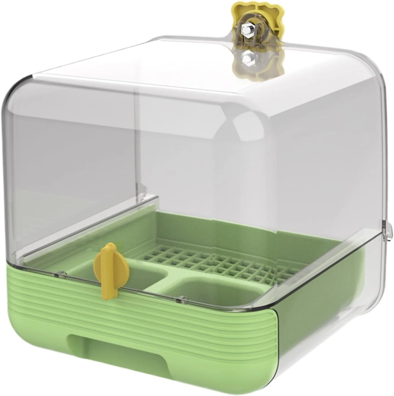 حمام طوطی، ظرف غذای کشویی پرنده خانگی، طراحی شفاف 2 در 1 کاسه ای وان حمام برای حیوانات خانگی در داخل خانه، فضای باز، حیاط، عرشه، باغ حمام طوطی، ظرف غذای کشویی پرنده خانگی، طراحی شفاف 2 در 1 کاسه ای وان حمام برای حیوانات خانگی در داخل خانه، فضای باز، حیاط، عرشه، باغ