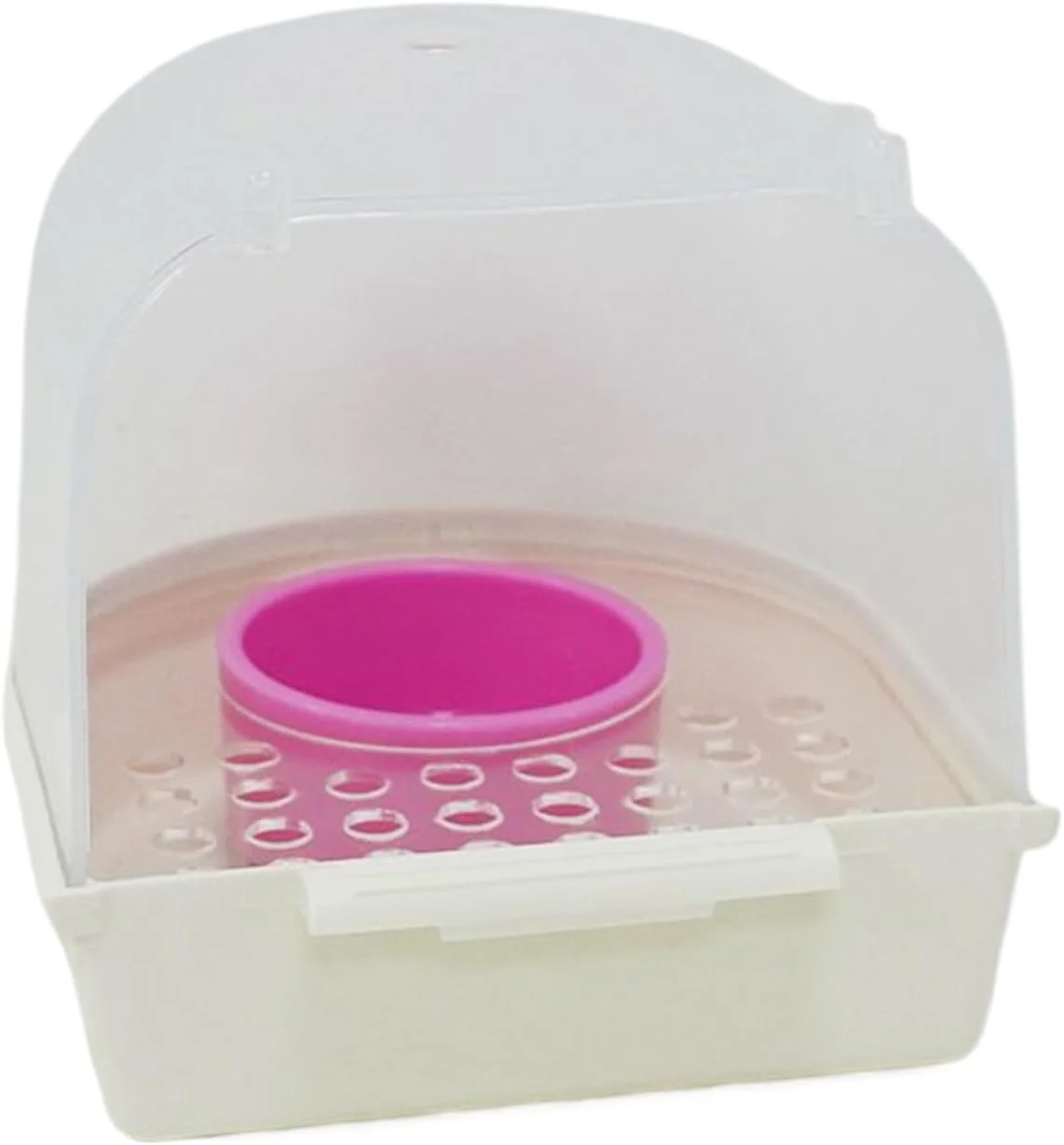 حمام پرنده طوطی - حوضچه آب شفاف ضد ریزش | وان حمام طوطی - برای تغذیه قناری، طوطی راهب، داخل و خارج از خانه و باغ حمام پرنده طوطی - حوضچه آب شفاف ضد ریزش | وان حمام طوطی - برای تغذیه قناری، طوطی راهب، داخل و خارج از خانه و باغ