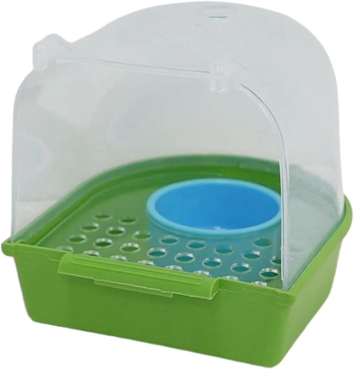 حمام طوطی، حوض آب شفاف ضد ریزش | وان حمام پرنده، برای طوطی های برزیلی، فنچ ها، راهب، قفس پرندگان، تغذیه آب، داخل خانه، فضای باز، باغ، داخل و خارج