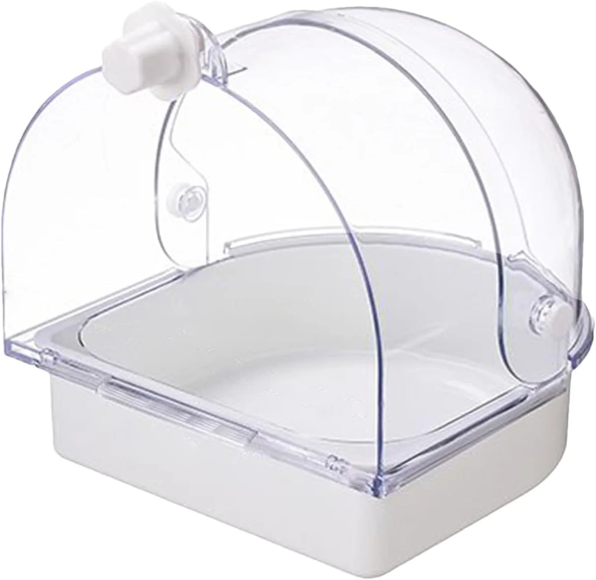 حمام طوطی | کاسه وان حمام دوش | حمام پرنده قفسی شفاف ضد پاشش - برای پنجره داخلی کوکاتیل کانور قناری مرغ مگس خوار