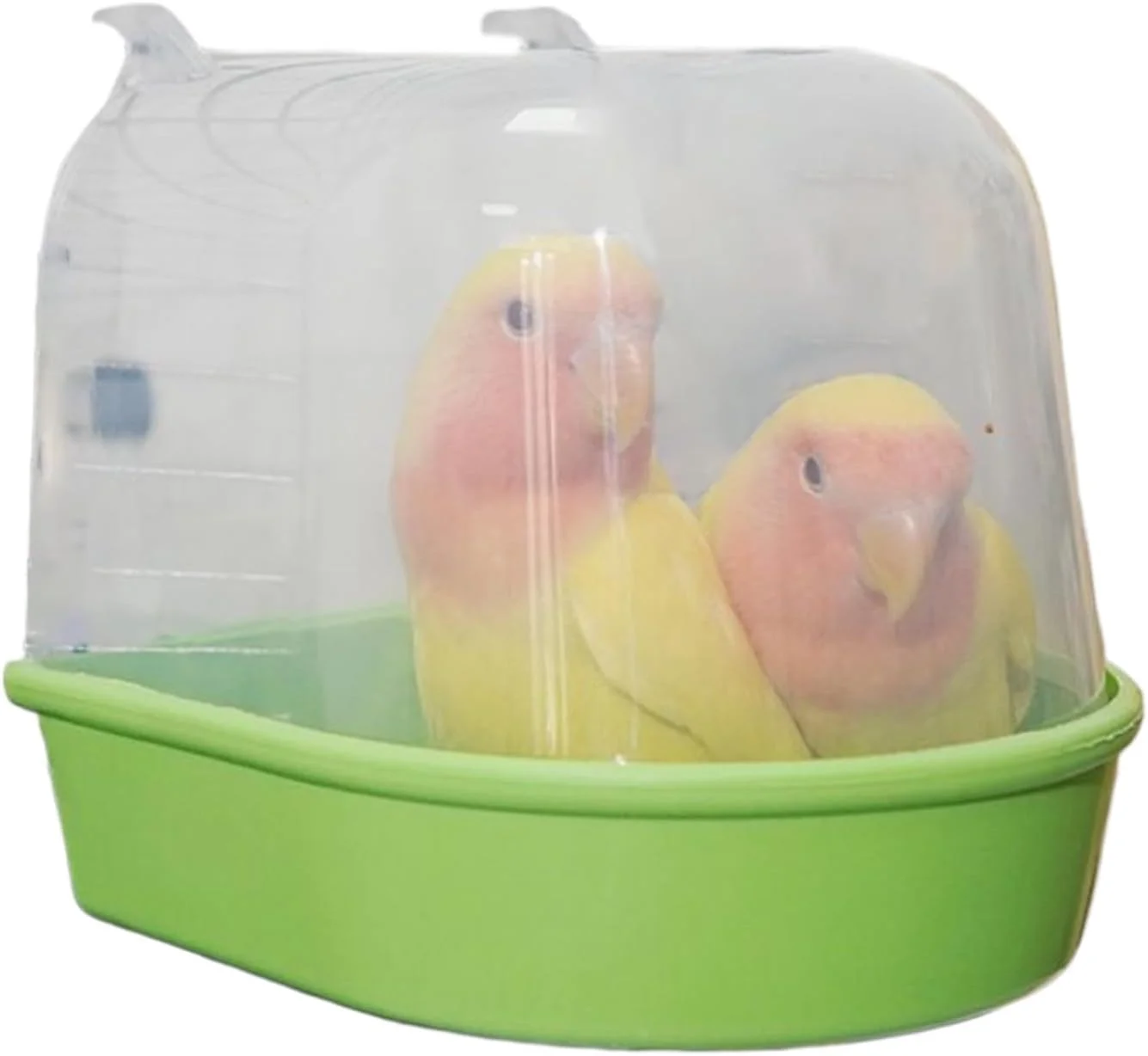 قفس حمام پرنده | لوازم جانبی شفاف کشویی حیوانات خانگی | وان حمام طوطی | برای طوطی های خانگی فنچ راهب قفس پرندگان تغذیه آب داخل سالن فضای باز خانه باغ داخل خارج