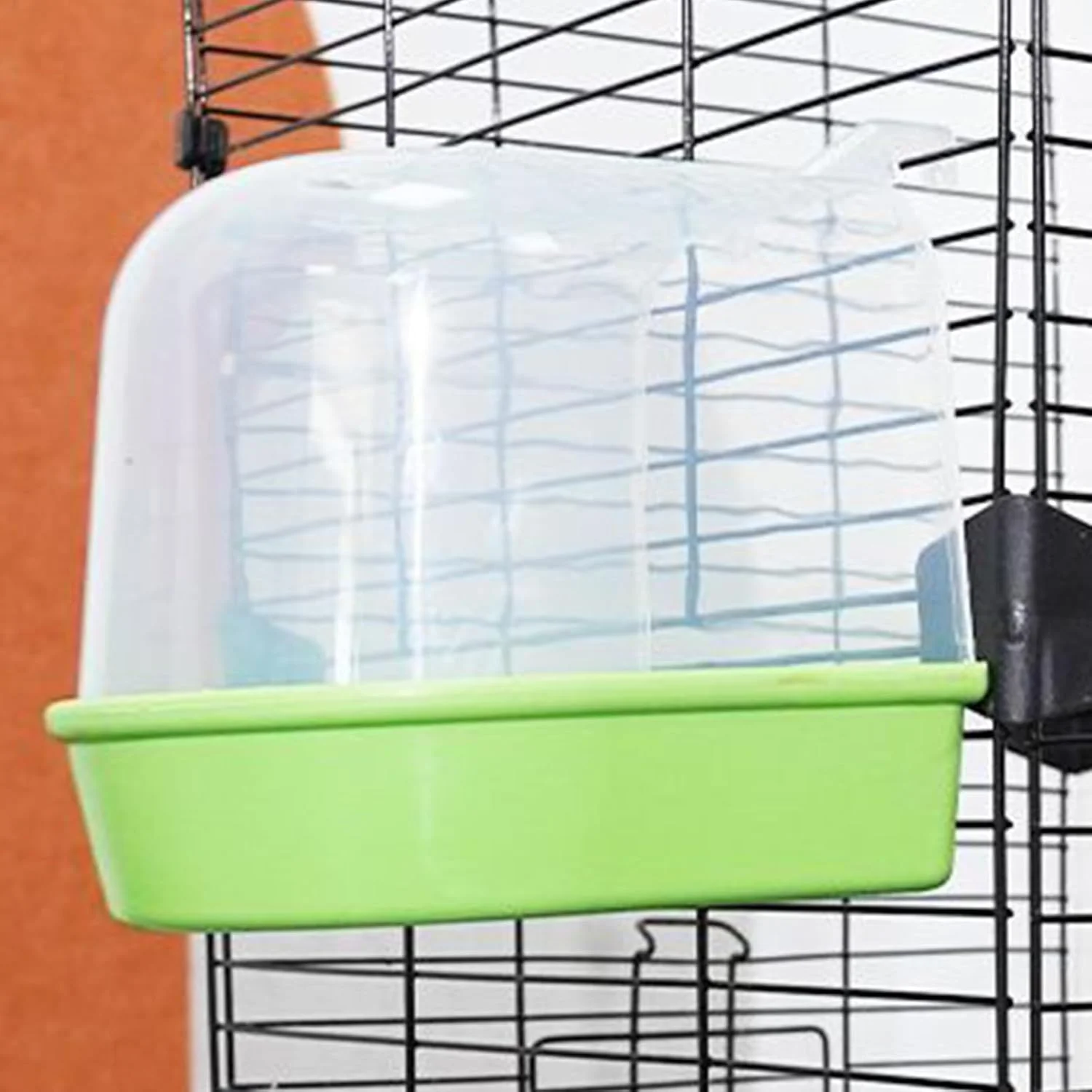 قفس حمام پرنده | لوازم جانبی شفاف کشویی حیوانات خانگی | وان حمام طوطی | برای طوطی های خانگی فنچ راهب قفس پرندگان تغذیه آب داخل سالن فضای باز خانه باغ داخل خارج