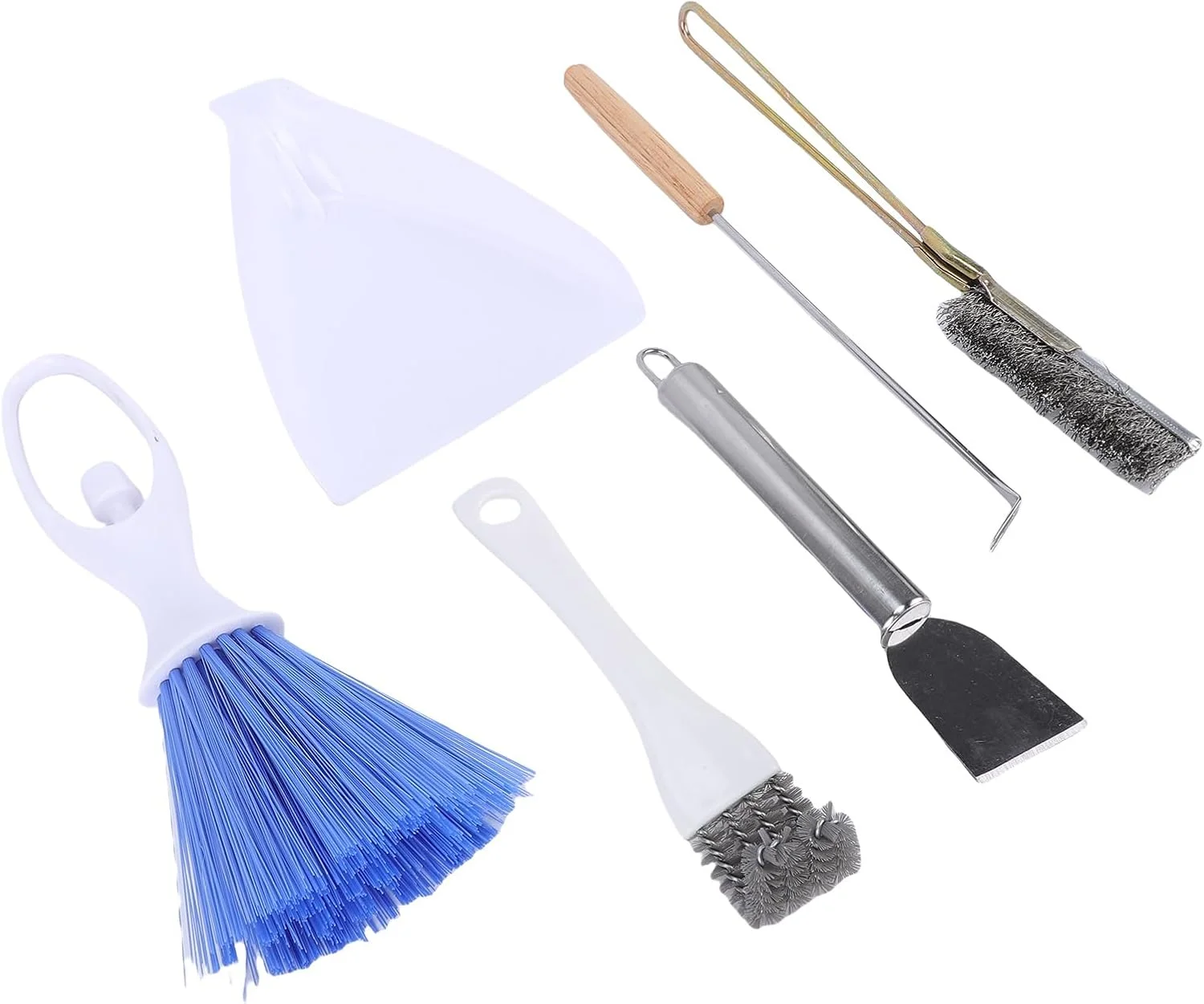 مجموعه 6 عددی تمیز کننده قفس پرنده Bewinner برای حیوانات کوچک، پاک کننده مدفوع پرنده از جنس استنلس استیل، لوازم جانبی قفس، مجموعه ابزار تمیز کننده مدفوع، تمیز کردن را راحت می کند