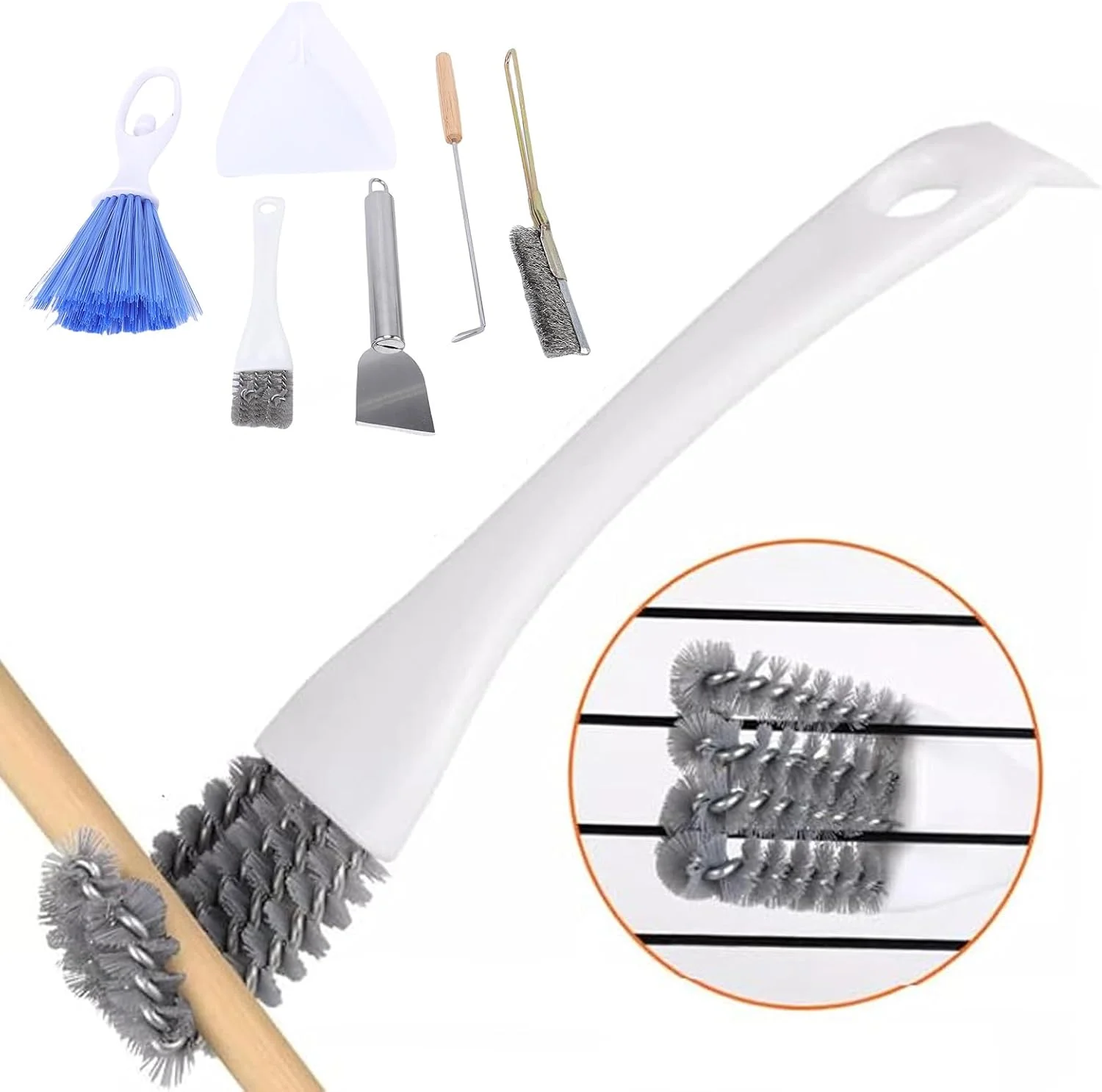 مجموعه 6 عددی تمیز کننده قفس پرنده Bewinner برای حیوانات کوچک، پاک کننده مدفوع پرنده از جنس استنلس استیل، لوازم جانبی قفس، مجموعه ابزار تمیز کننده مدفوع، تمیز کردن را راحت می کند