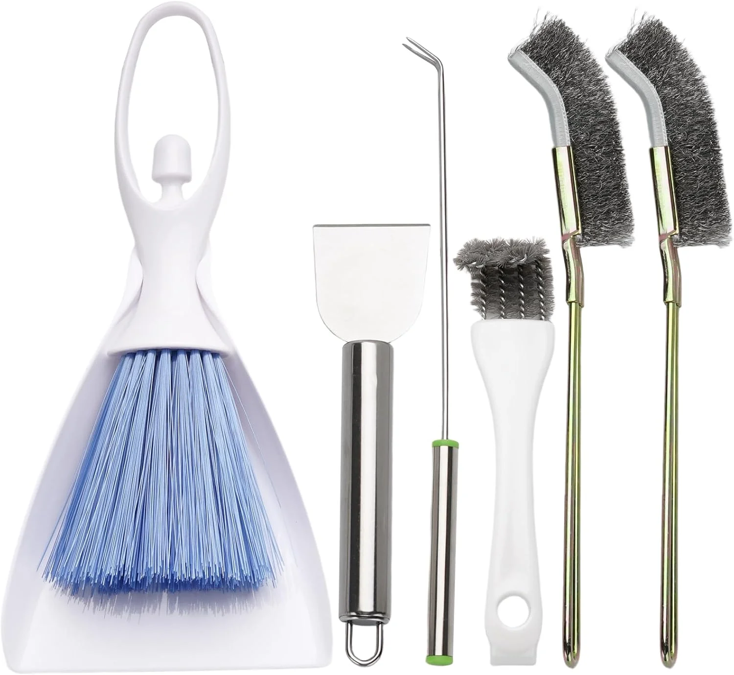 ست تمیز کننده قفس پرنده پلاس 6 تکه، پاک کننده فضولات پرنده، لوازم جانبی تمیز کننده قفس پرنده، محلول تمیز کننده کامل برای پرندگان و حیوانات خانگی کوچک