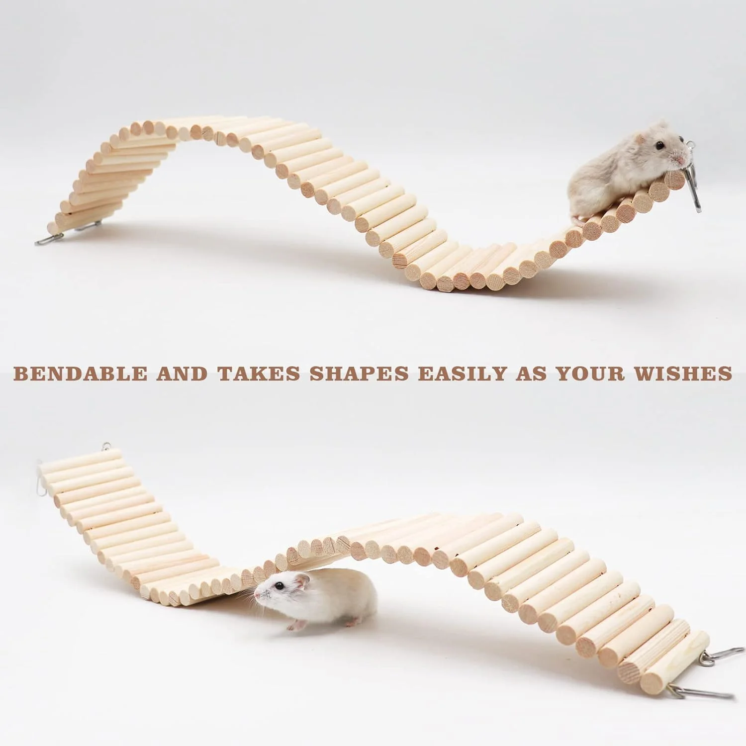 پل نردبانی موش صحرایی Dnoifne، اسباب بازی نردبان چوبی همستر، لوازم جانبی قفس حیوانات کوچک برای پرنده طوطی همستر موش صحرایی شوگر گلایدر خرچنگ منزوی چینچیلا