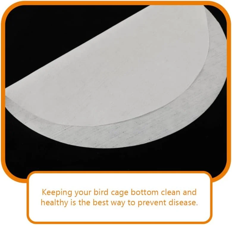 آباودام 100 عدد کاغذ یکبار مصرف برای کف قفس پرنده، استفاده آسان، ورق های پوششی قفس پرنده برای پد ادرار پرنده
