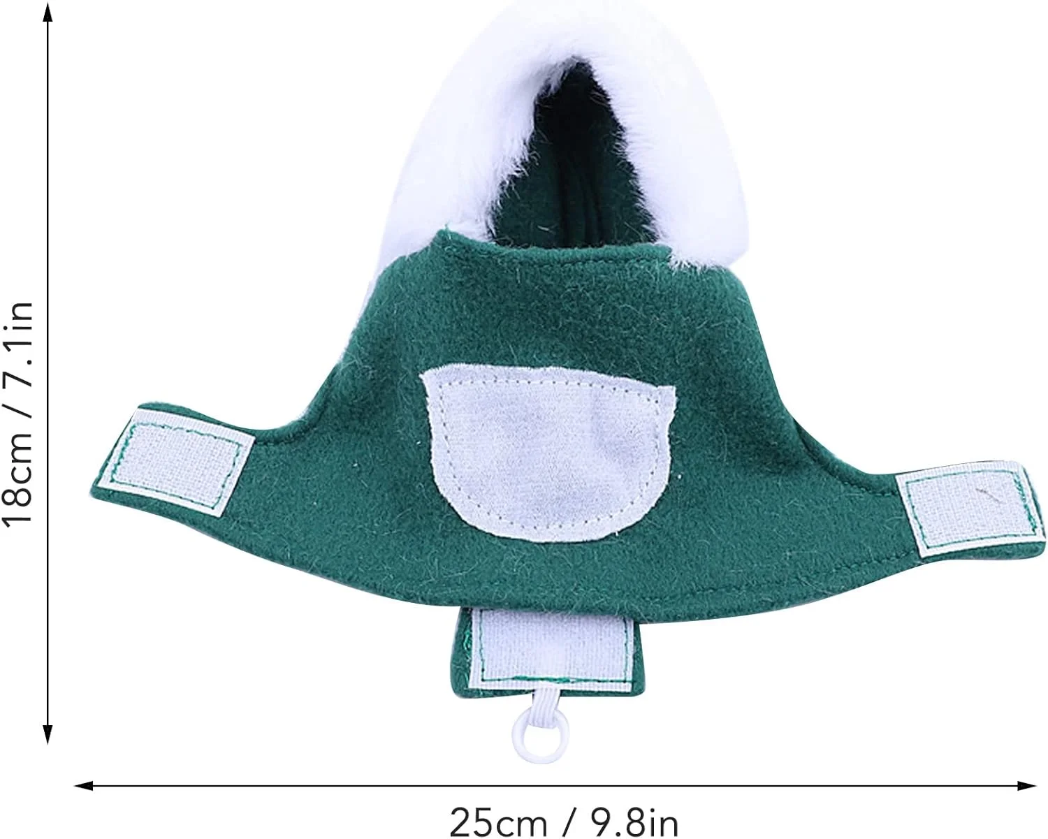لباس پرنده کریسمس، لباس پرواز پرنده کلاه دار نرم و سازگار با پوست طوطی کبوتر عروس هلندی سبز (L)